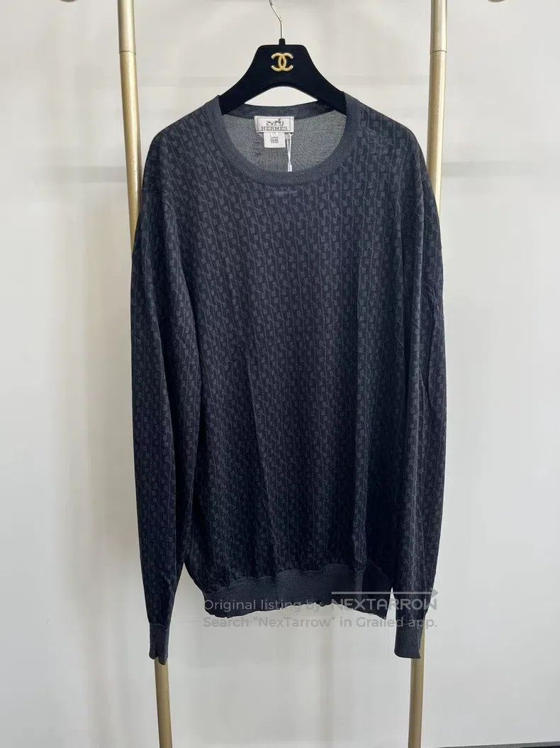 Hermes Hermes Silk knitted long-sleeved T-shirt Size US XXL / EU 58 / 5 - 1 Thumbnail