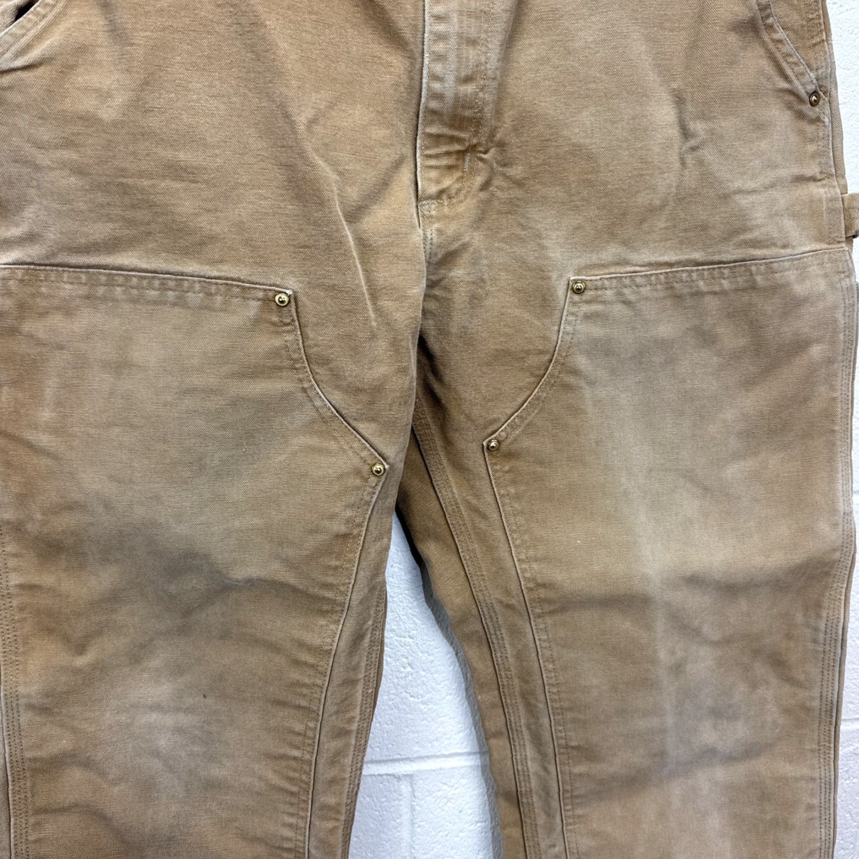 Carhartt VINTAGE Carhartt Double Knee Carpenter Pants Men 36x30 Brown Canvas Workwear 90s USA Size US 36 / EU 52 - 4 Thumbnail