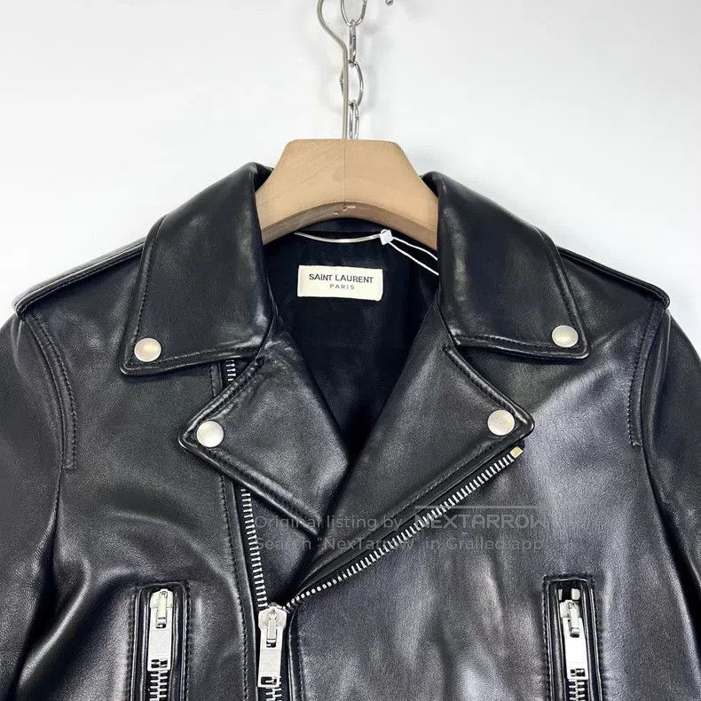 Saint Laurent Paris Saint Laurent Paris Classic Biker Sheepskin Jacket Size XS / US 0-2 / IT 36-38 - 3 Thumbnail
