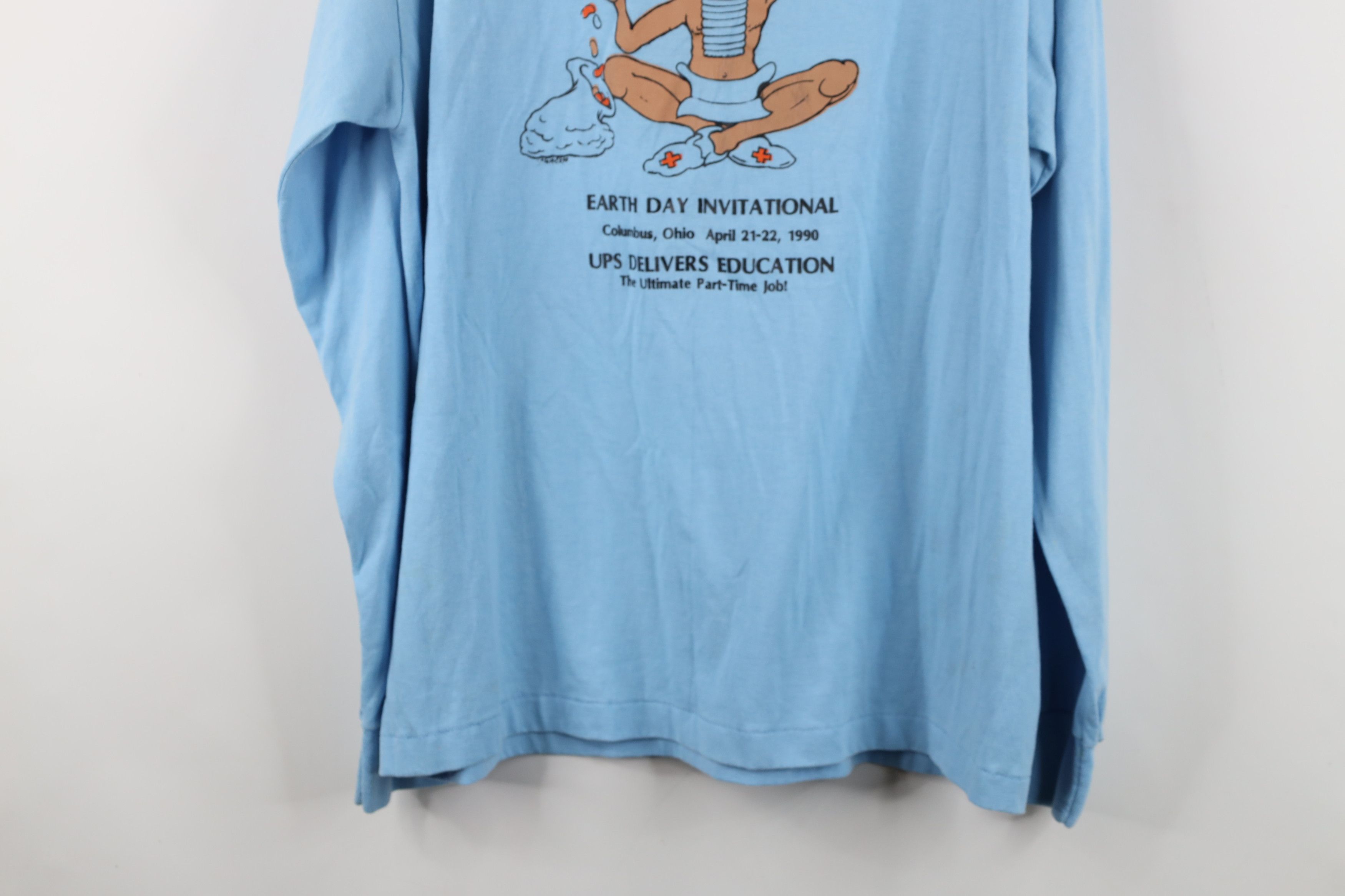 Vintage Vintage 90s Day Sun Long Sleeve T-Shirt Carolina Blue USA Size US XL / EU 56 / 4 - 14 Thumbnail