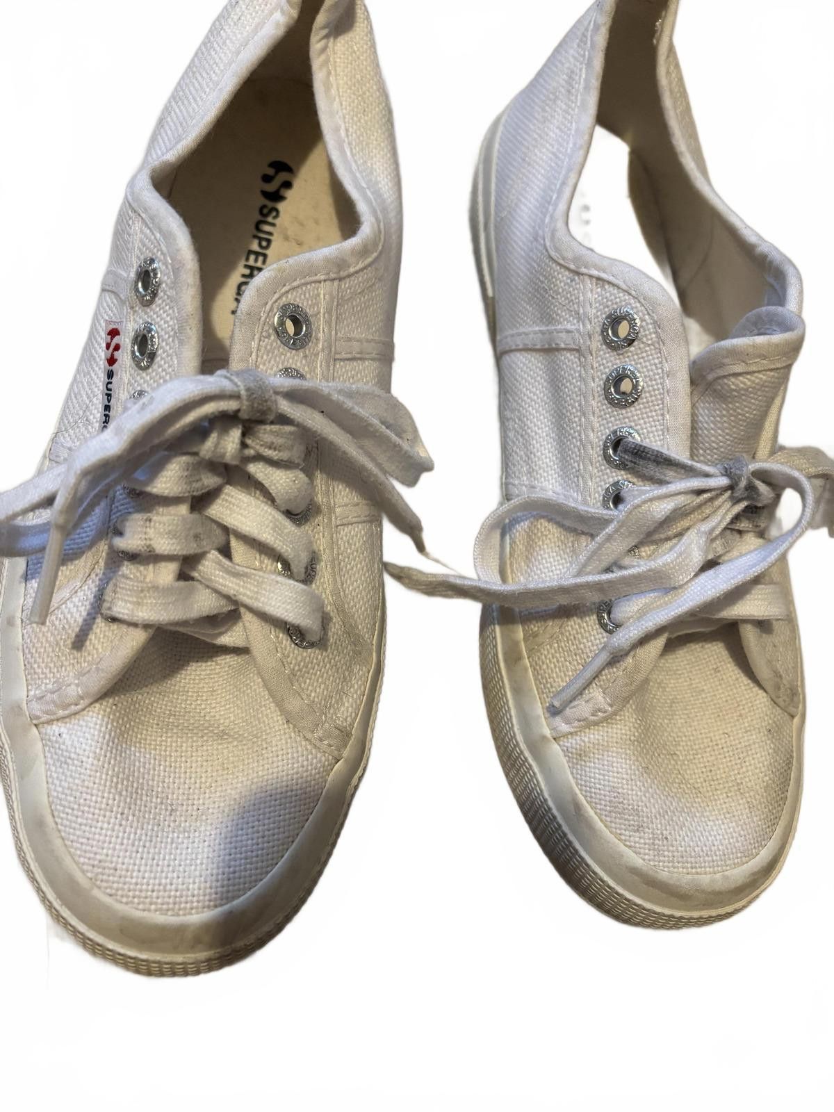 Superga Superga White Canvas Sneakers Size 39 Size US 8.5 / IT 38.5 - 2 Thumbnail