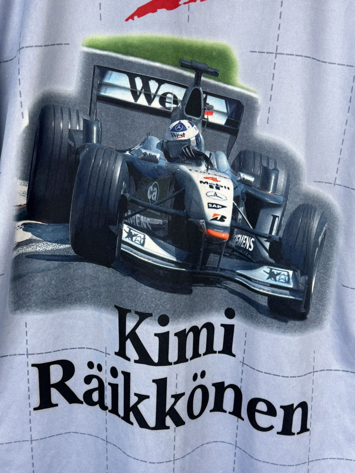 Vintage 90s Kimi Raikkonen Mercedes Benz Formula 1 Polo Jersey L Size US L / EU 52-54 / 3 - 5 Thumbnail