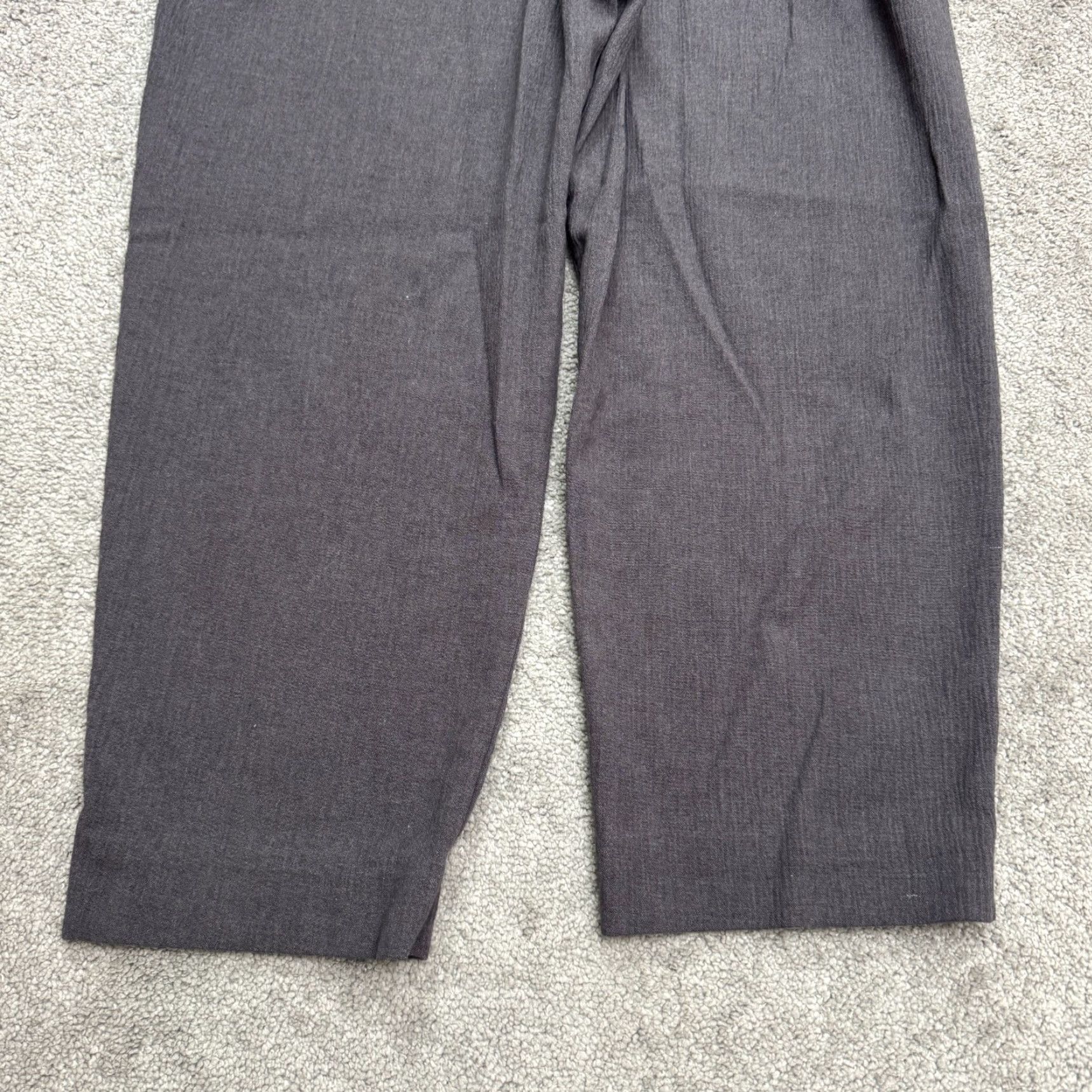 Blair Blair Pull On Pants Women s 4 Petite Wide Leg Cropped Dark Gray Elastic Waist Size 36" / US 14 / IT 50 - 5 Thumbnail