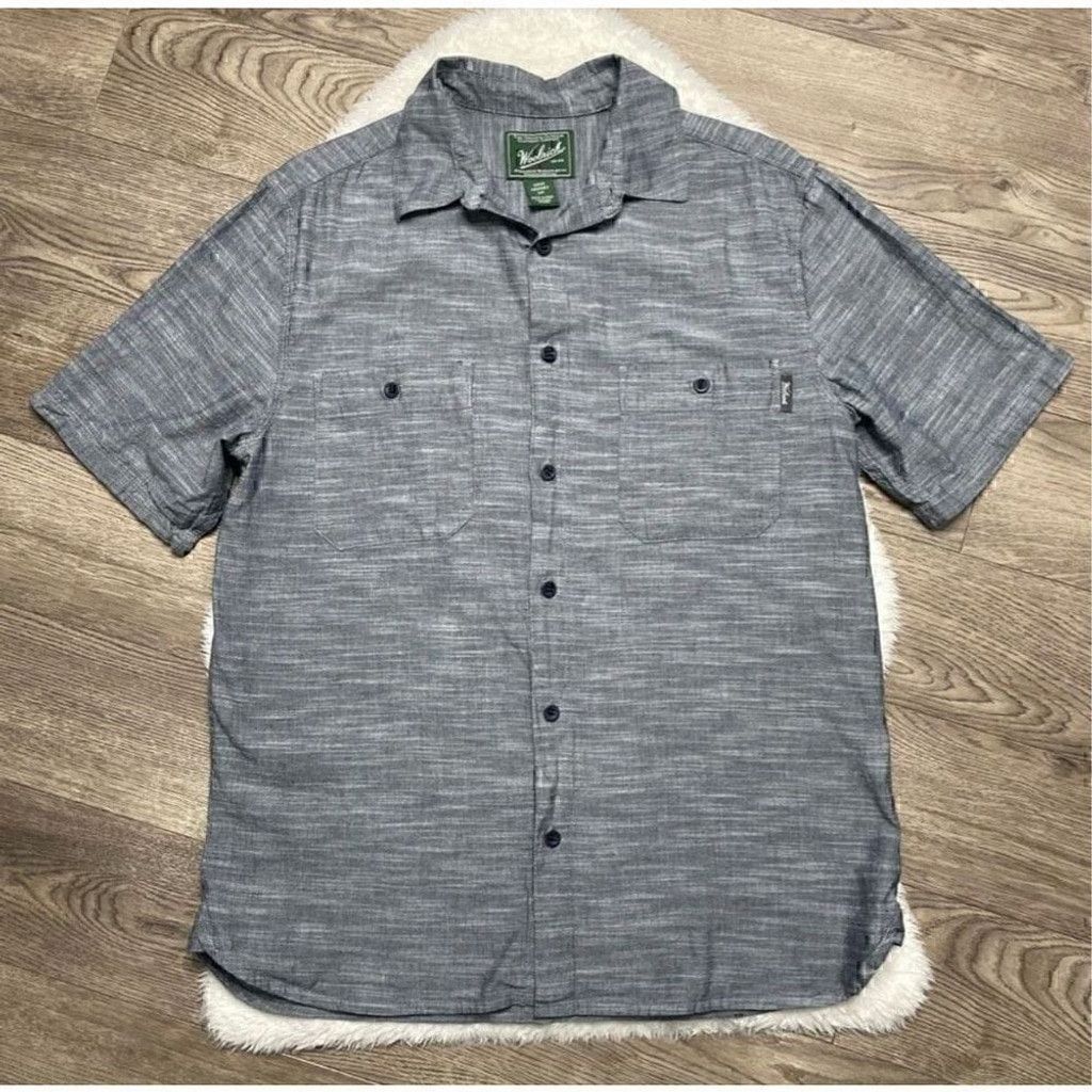 Woolrich Woolen Mills Woolrich Shirt Mens S Short Sleeve Casual Button Up Chambray Size US S / EU 44-46 / 1 - 1 Thumbnail