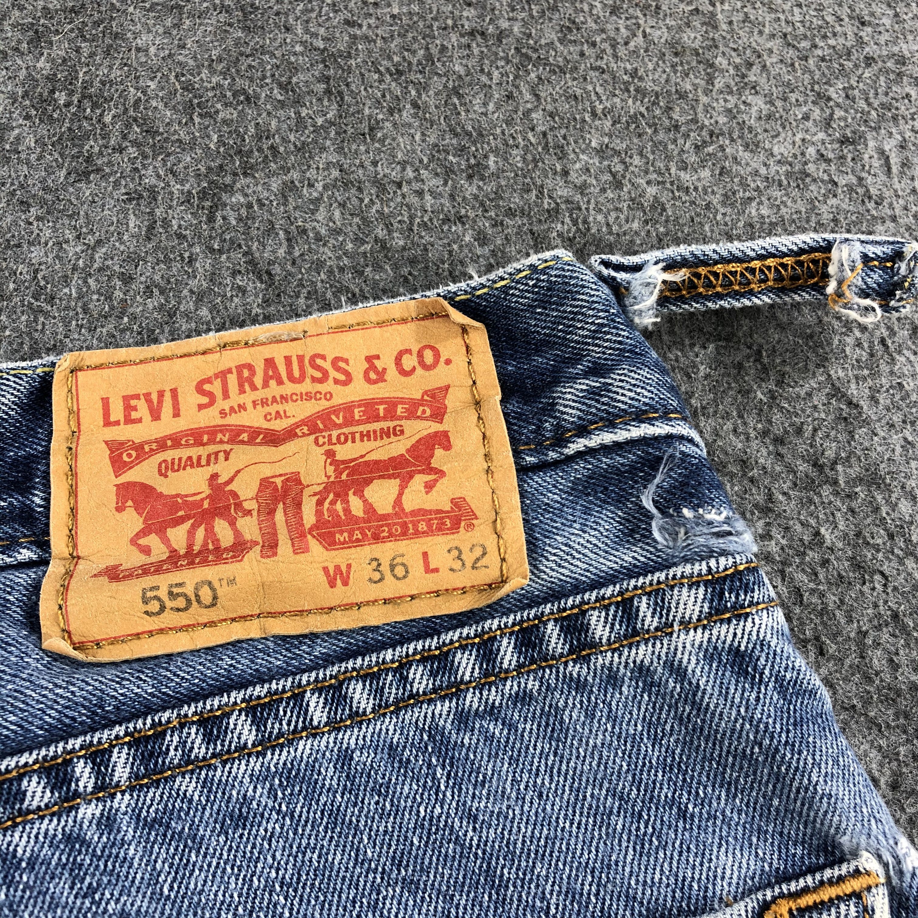Levi's Vintage Blue Wash Levis 550 Jeans-J2144 Size US 36 / EU 52 - 5 Thumbnail