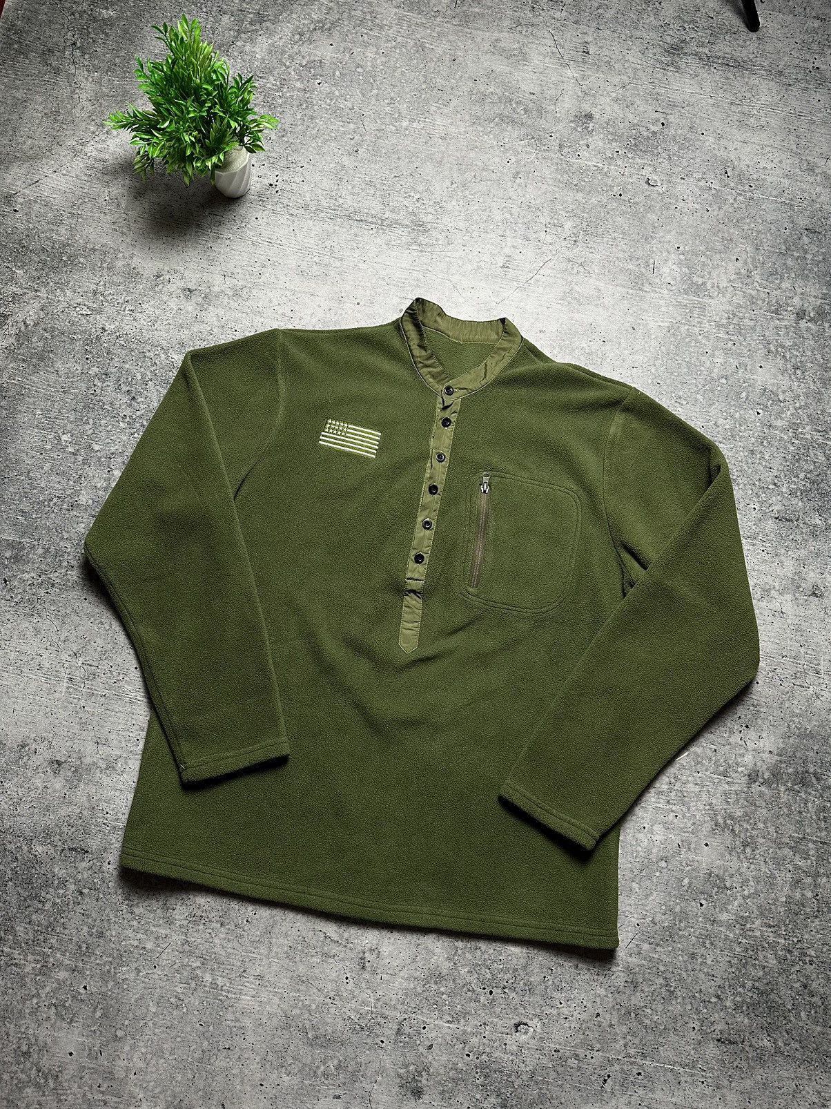 Vintage Vintage Army USA Flyers Fleece Half Zip Military Pullover Size US M / EU 48-50 / 2 - 2 Thumbnail