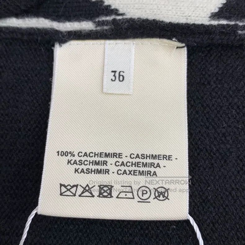 Hermes Hermes Black pattern letter intarsia cashmere round neck s Size XS / US 0-2 / IT 36-38 - 6 Thumbnail