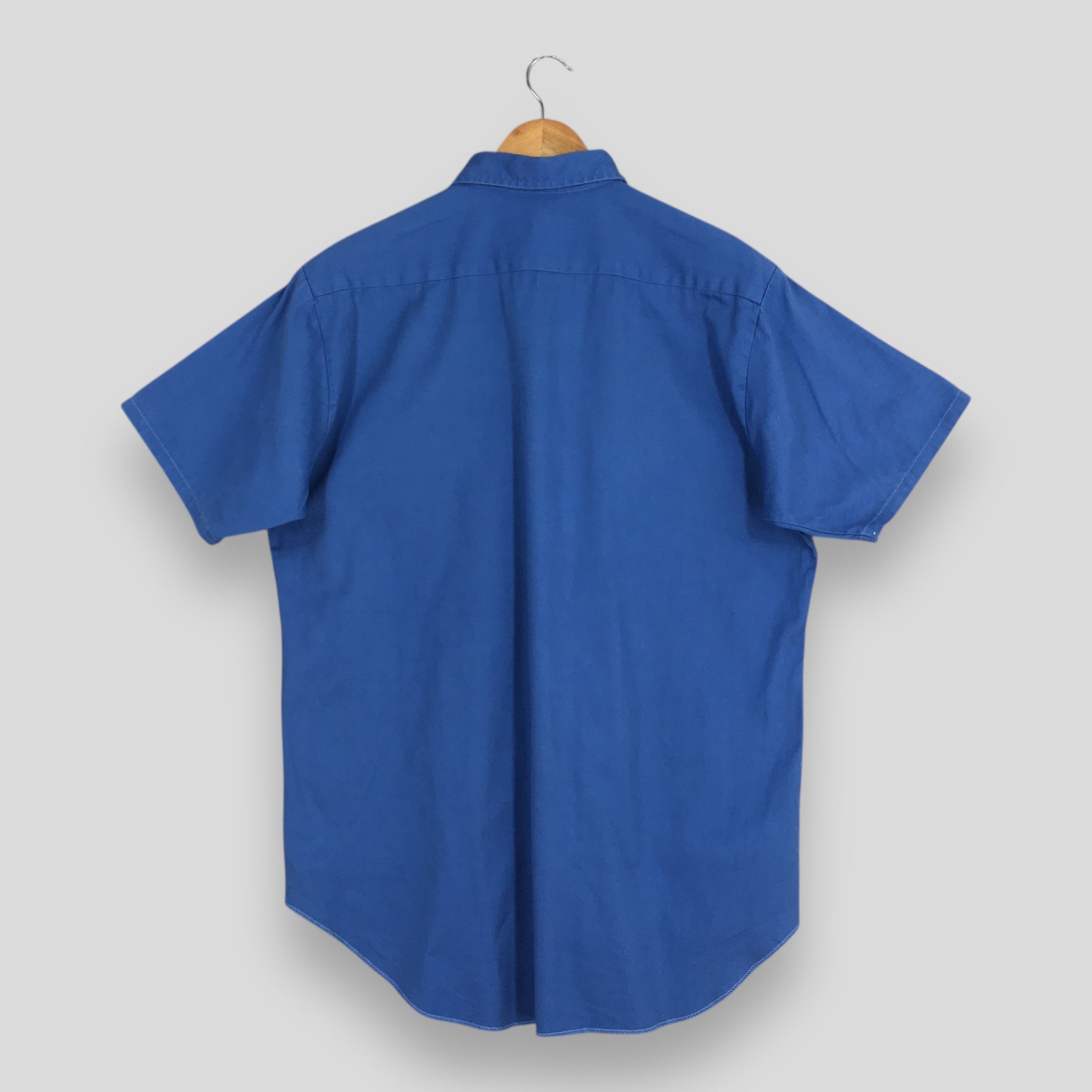 Vintage Vintage 50's King Gee Blue Uniforms Work Shirt Large Size US L / EU 52-54 / 3 - 5 Thumbnail