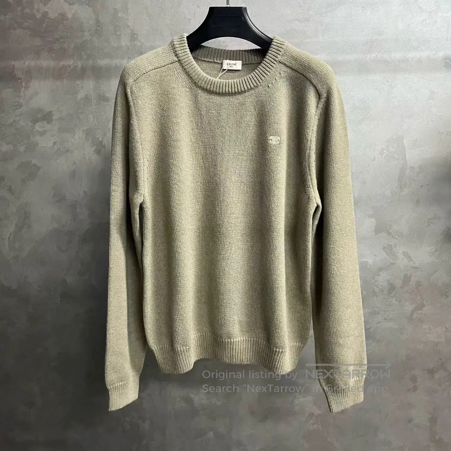 Celine Celine Beige Logo Embroidered Oversized Sweater. Size US XL / EU 56 / 4 - 1 Thumbnail