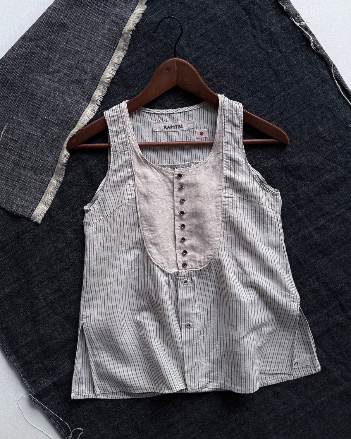 Kapital VINTAGE KAPITAL SLEEVELESS SHIRT🇯🇵 Size XS / US 0-2 / IT 36-38 - 2 Thumbnail