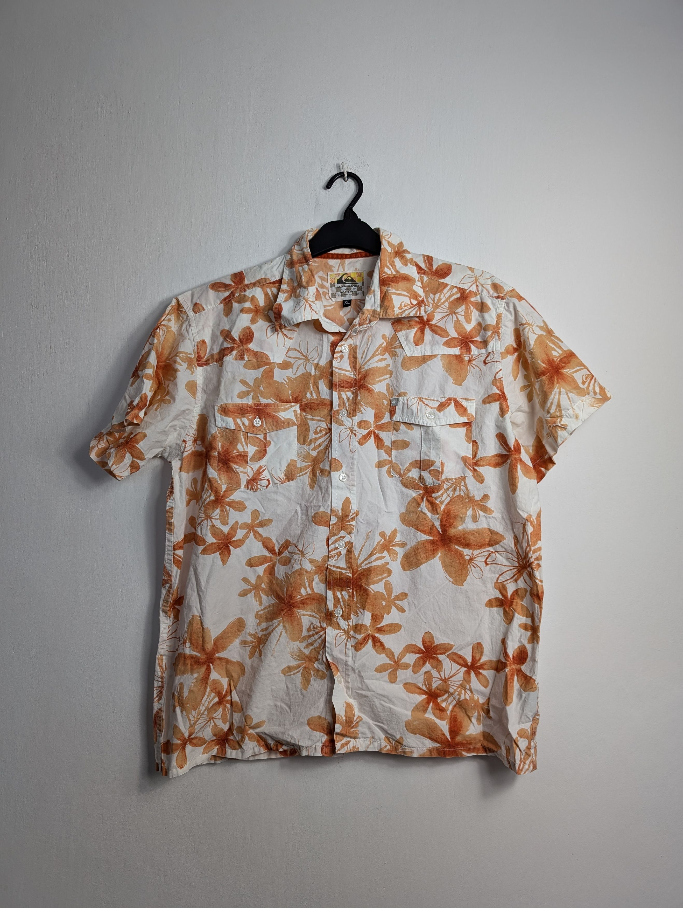 Quiksilver Vintage Y2K Hawaiian Shirt - Summer Floral Palm Tree Print Size US XL / EU 56 / 4 - 1 Thumbnail