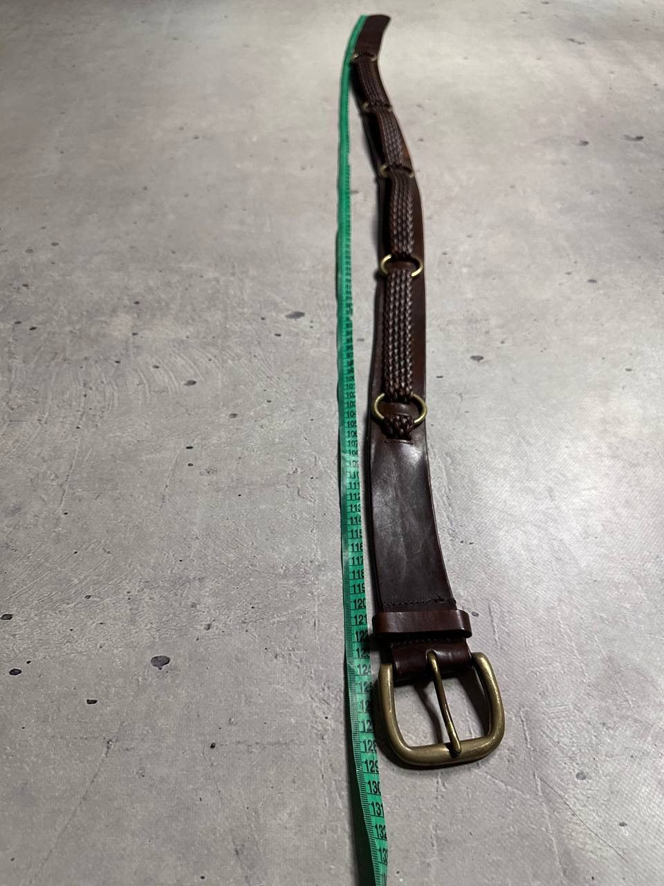 Ralph Lauren Ralph Lauren Brown Leather Belt Braided Detail Brass Buckle Size ONE SIZE - 4 Thumbnail