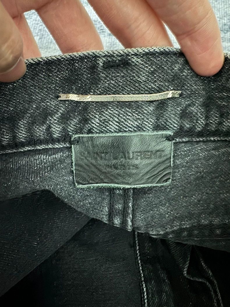 Saint Laurent Paris saint Laurent paris17fw Cat's Paw Black Grey Fringed Beef Size US 28 / EU 44 - 5 Thumbnail
