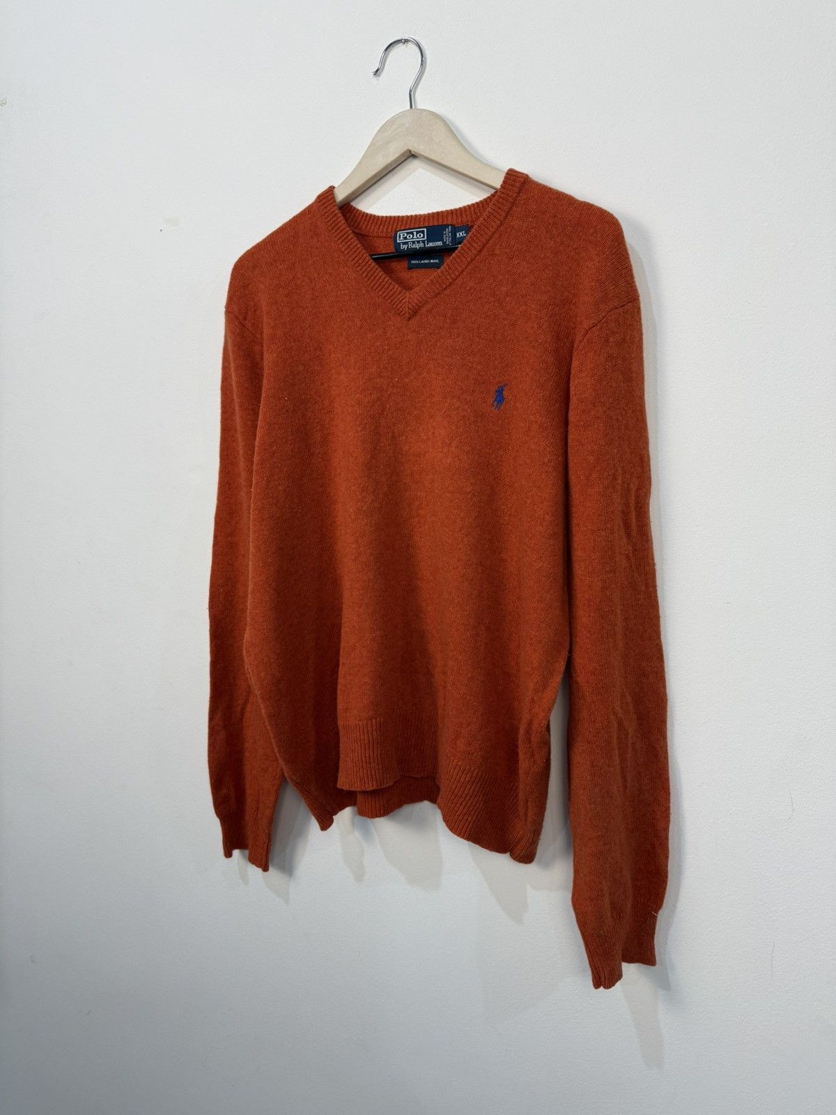 Polo Ralph Lauren Polo Ralph Lauren Vintage Wool Orange Sweater Size US XXL / EU 58 / 5 - 2 Thumbnail