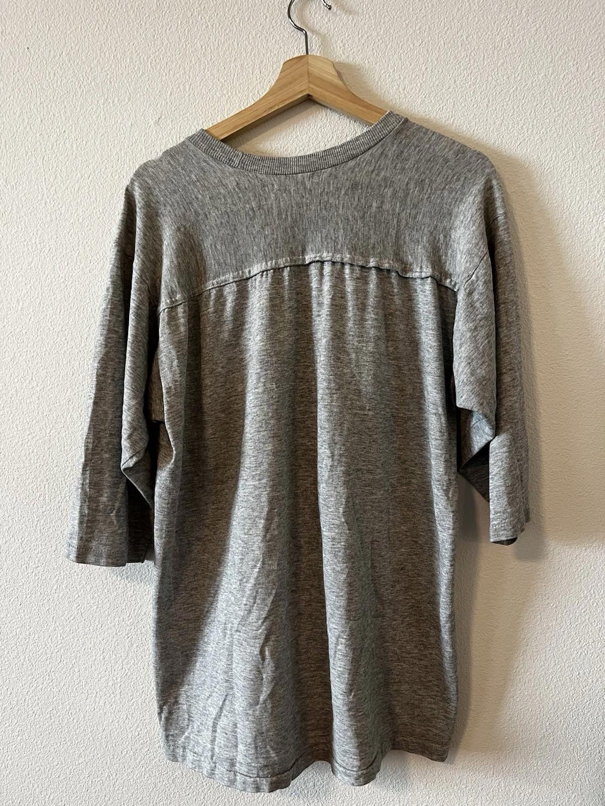 Ocean Pacific 80s Wyoming Cowboys Collegiate Pacific Jersey Tee XL Gray Size US XL / EU 56 / 4 - 5 Thumbnail