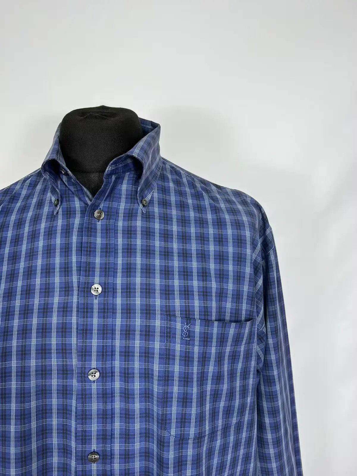 Designer × Vintage × Yves Saint Laurent Vintage Yves Saint Laurent shirt Size US L / EU 52-54 / 3 - 3 Thumbnail