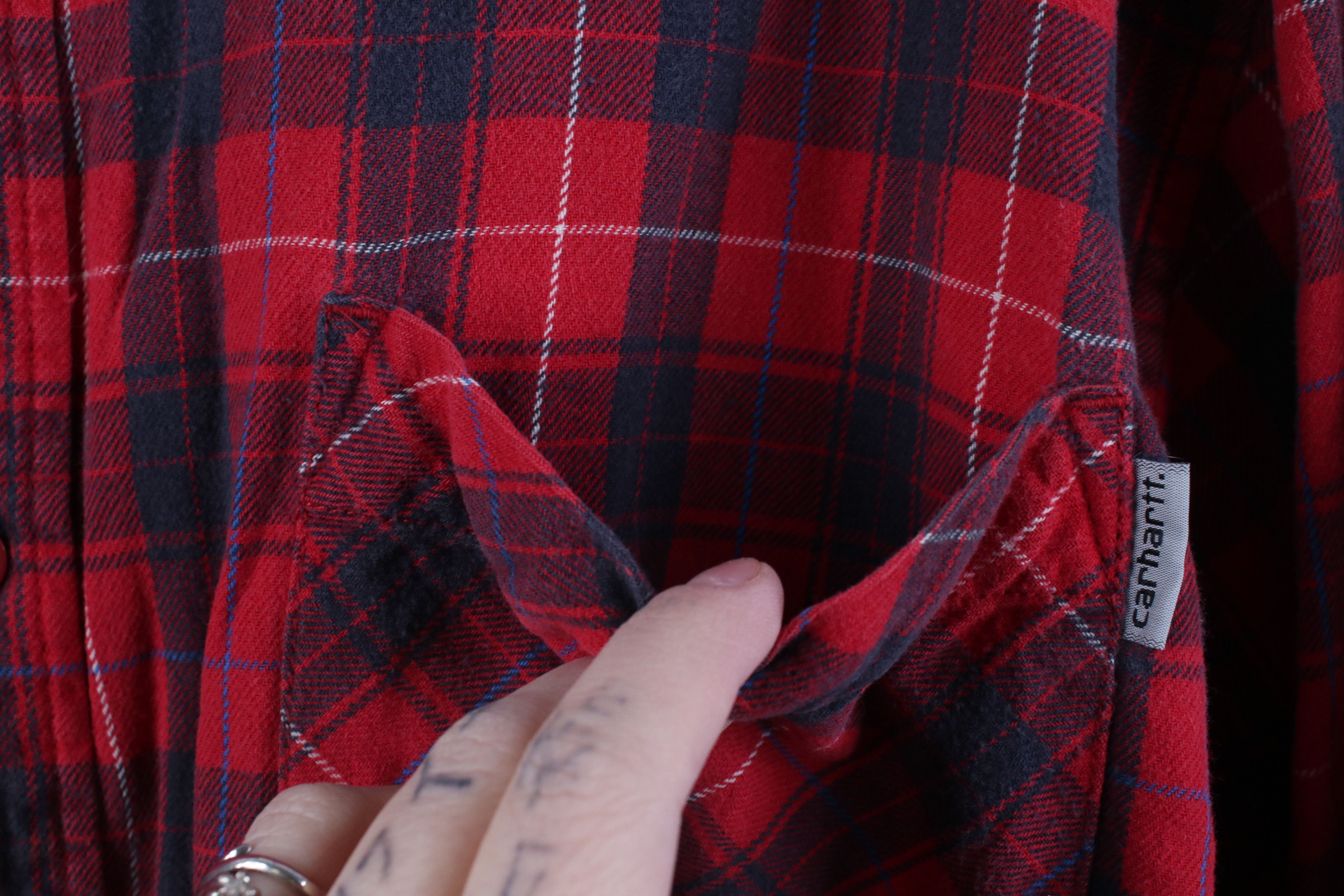 Carhartt Vintage 90s Y2K Carhartt Flannel Collared Button Shirt Plaid Size US XXL / EU 58 / 5 - 5 Thumbnail