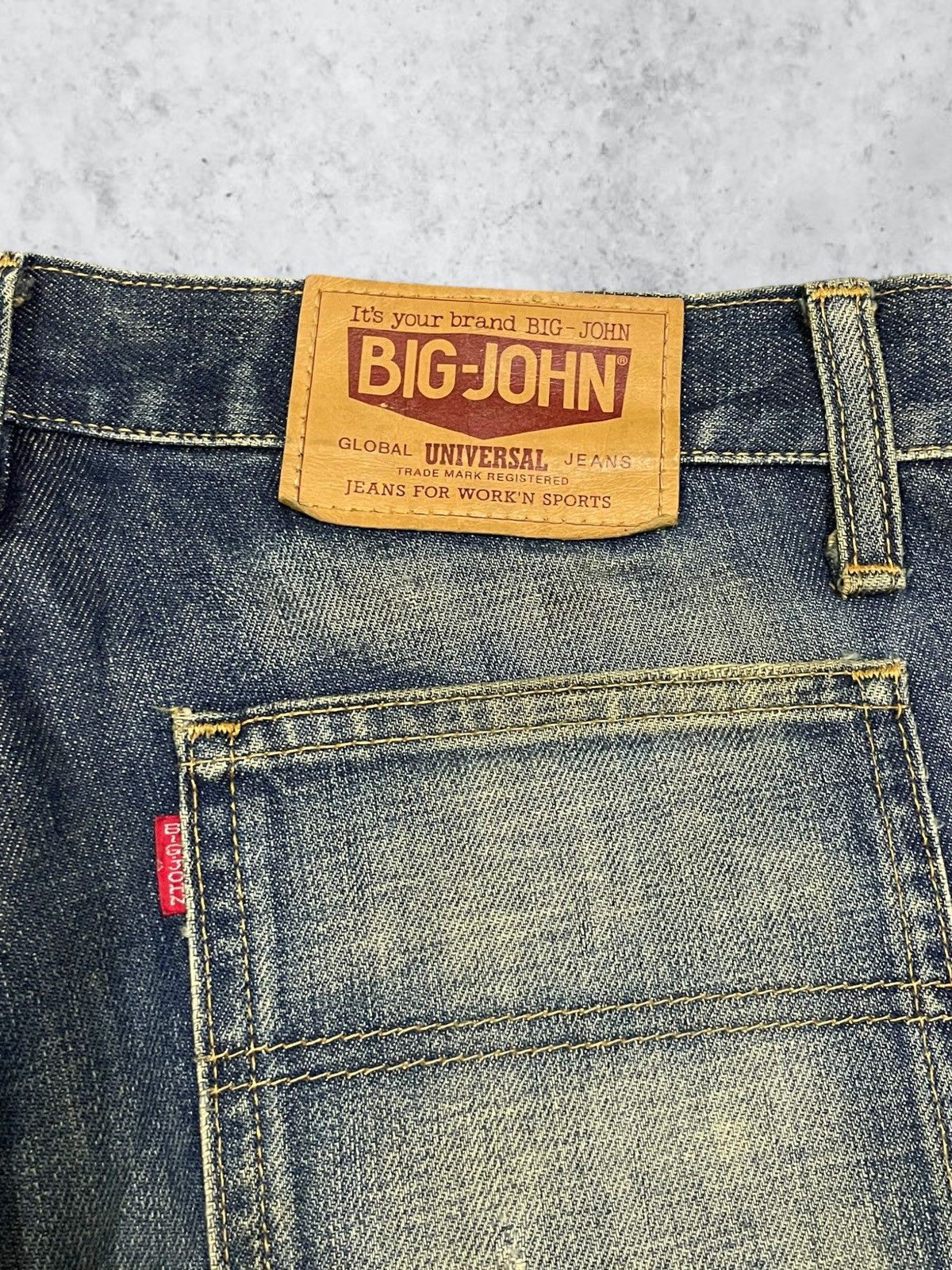 Big John Vintage Big John Distressed Mud Wash Flare Bush Button Jeans Size 30" / US 8 / IT 44 - 10 Thumbnail