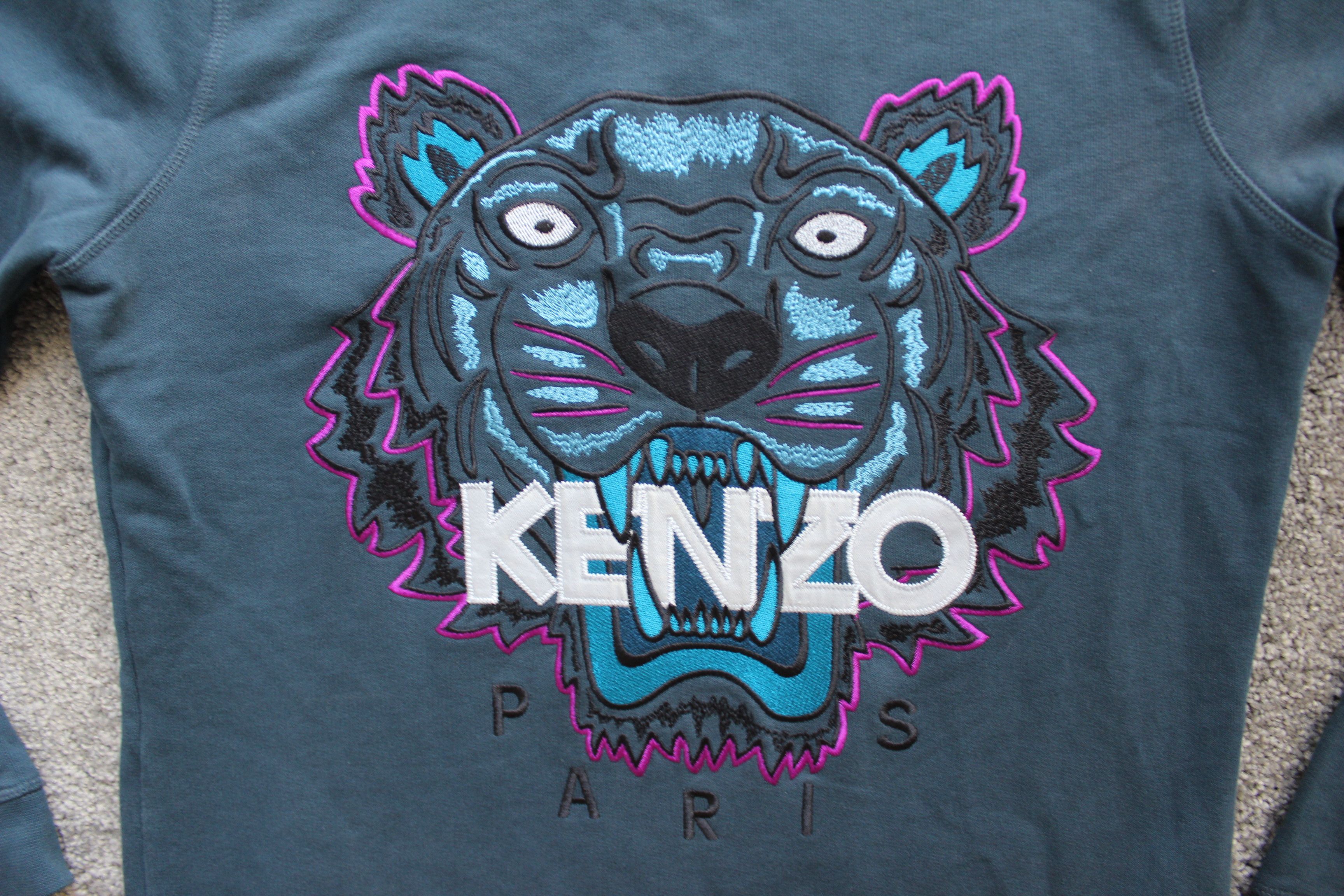 Kenzo Kenzo Paris Tiger Embroidered Cotton Sweatshirt Size M / US 6-8 / IT 42-44 - 3 Thumbnail
