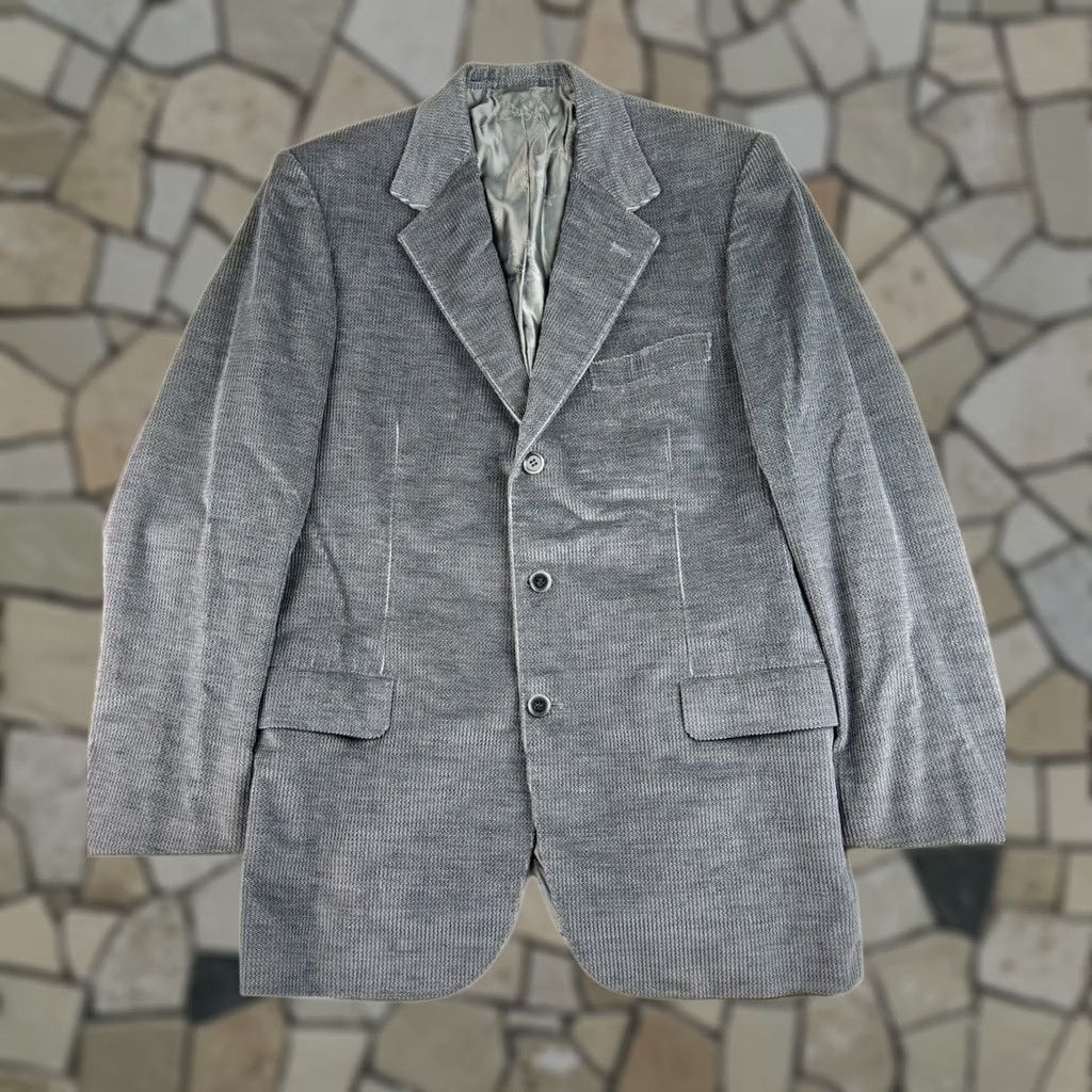 Brioni Brioni Men's Velvet Velour Blazer Jacket Size 50R Grey Solid Fall/Winter Vintage: N/A Size 50R - 1 Thumbnail
