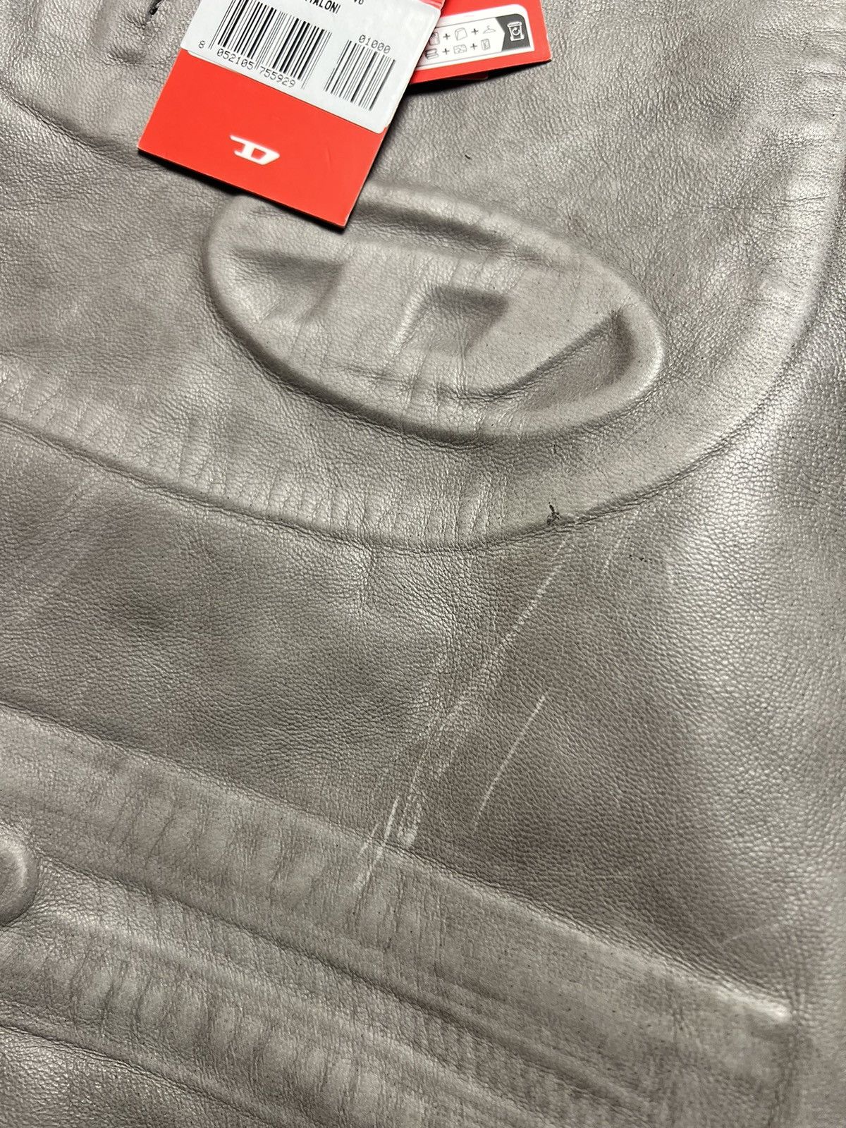 Diesel Leather P-JOSHY Pant with Trompe L' Oeil Effect Size US 31 - 10 Thumbnail