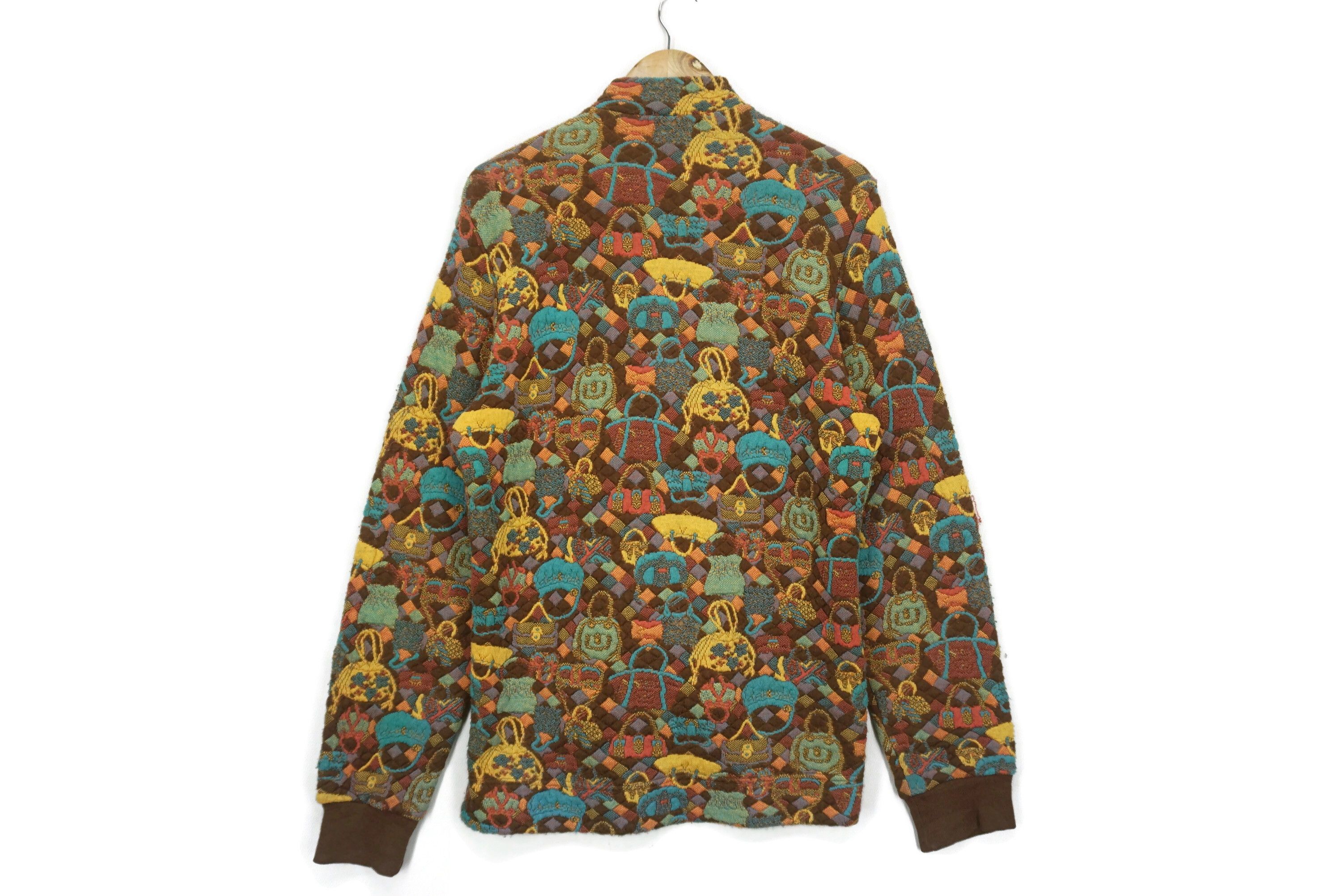 Jantzen Vintage Handbags Jacquard Golf Sweater Jacket Japan Size US M / EU 48-50 / 2 - 2 Thumbnail