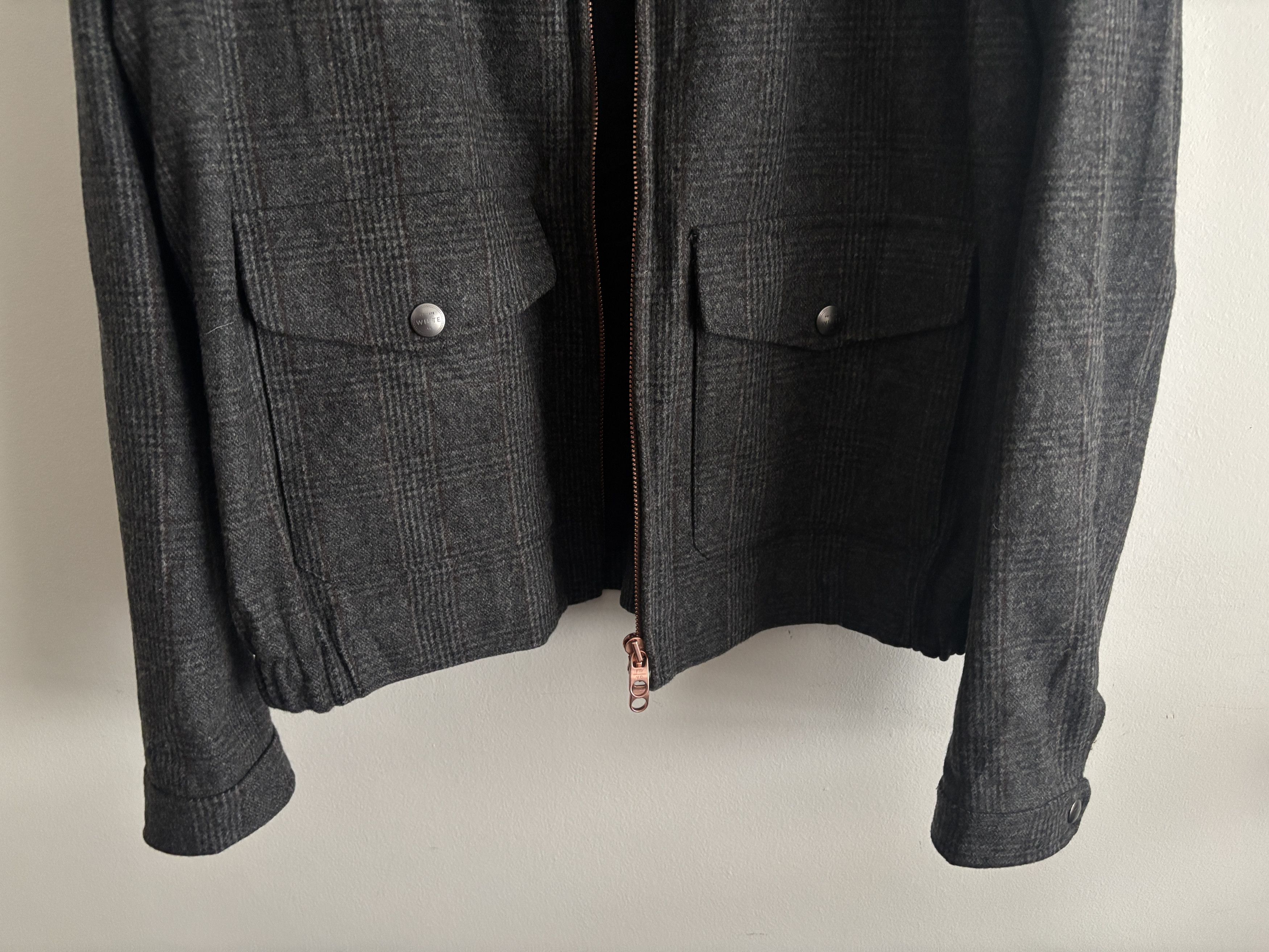 Private White V.C. $750 Mr.Porter Check Wool A-2 Bomber Jacket --6/ Large -XL Size US L / EU 52-54 / 3 - 7 Thumbnail