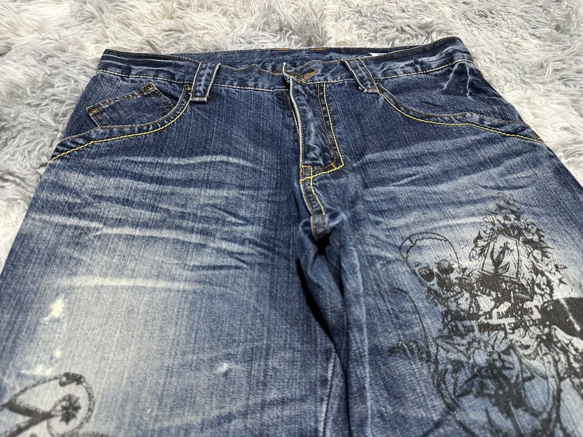 semanticdesign 🔥Ss09 Semantic Design Poem Skull Cross Flared Denim Size US 32 / EU 48 - 8 Thumbnail