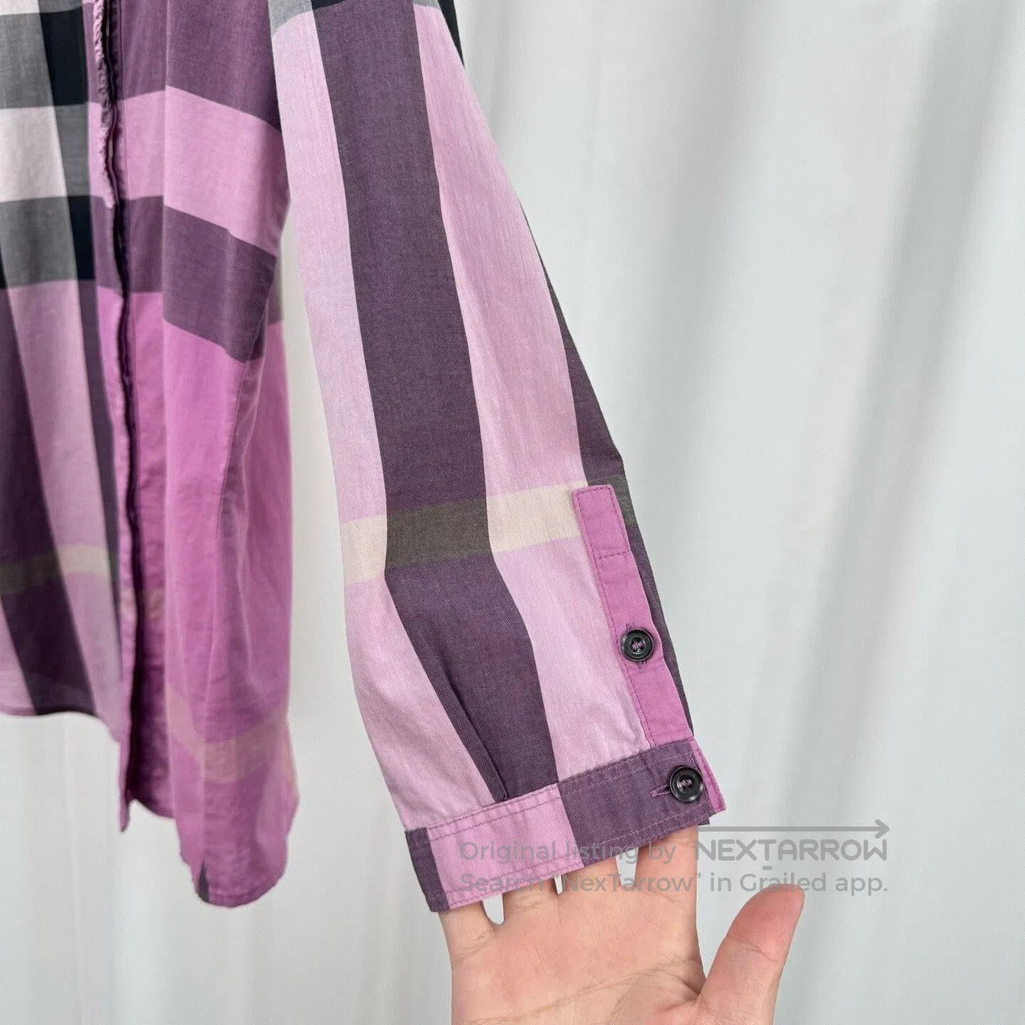 Burberry burberry pink classic check long sleeve shirt. Size XS / US 0-2 / IT 36-38 - 4 Thumbnail