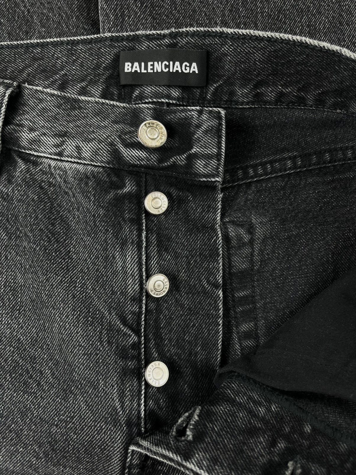 Balenciaga SS19 Balenciaga Vintage Black Flared Bootcut Denim Jeans Size US 30 / EU 46 - 7 Thumbnail