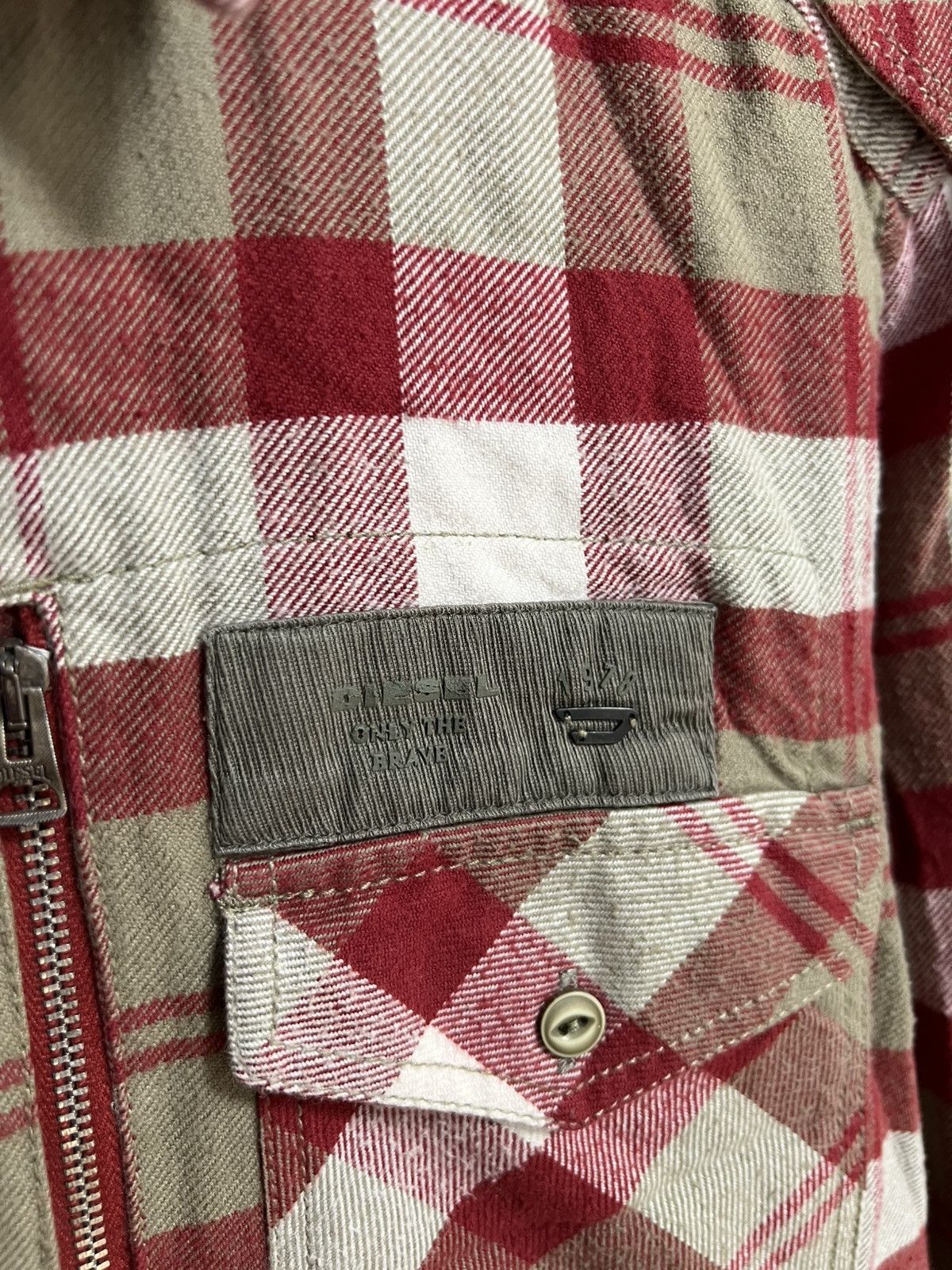 Diesel Diesel Flannel Down Red Plaid Check Button Up Shirt Size L Size US L / EU 52-54 / 3 - 4 Thumbnail