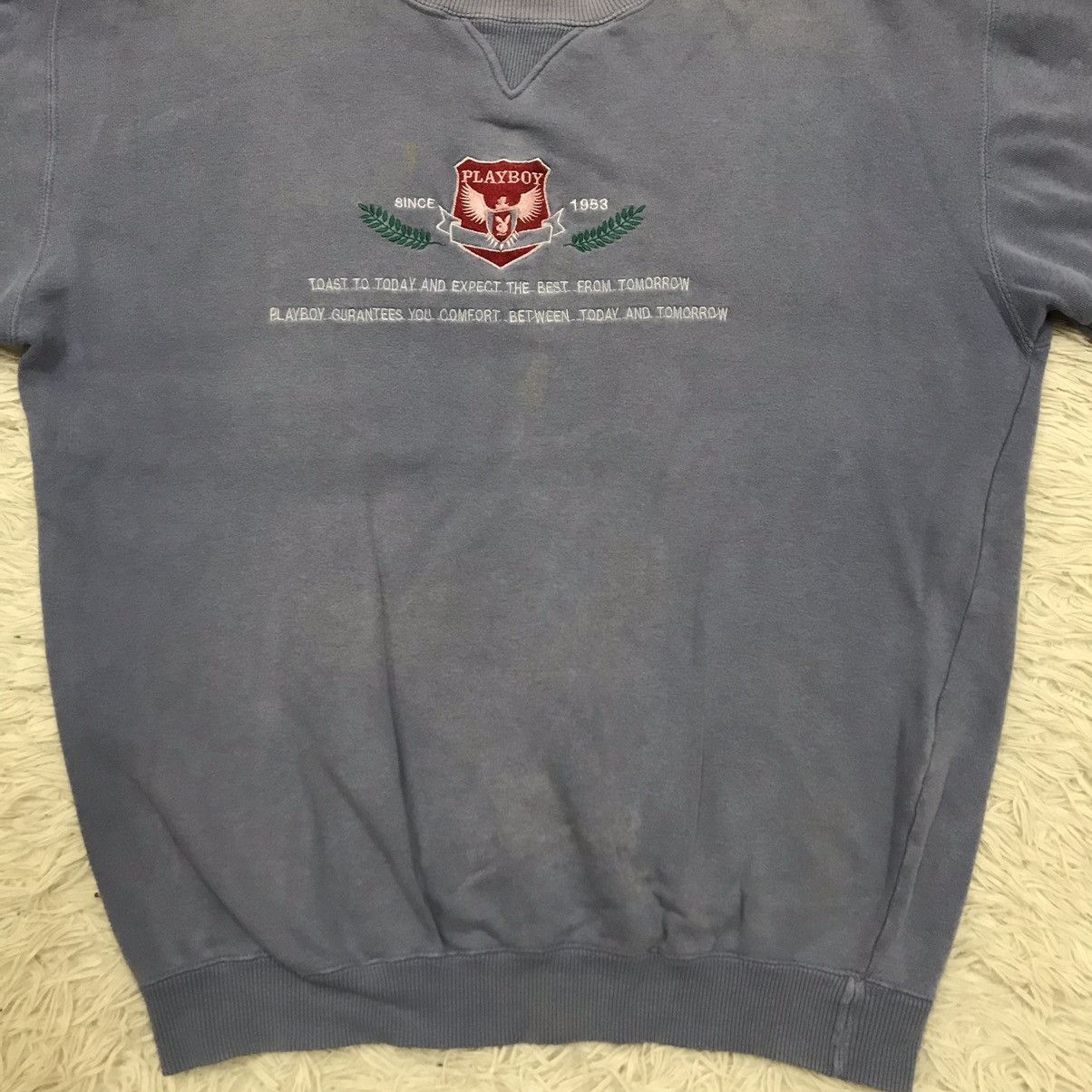 Playboy × Vintage VINTAGE 90s PLAYBOY WRITING LABEL CREWNECK SWEATSHIRT Size US M / EU 48-50 / 2 - 12 Thumbnail