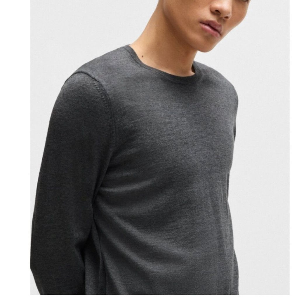 Hugo Boss BOSS by HUGO BOSS Leno Crew Neck Grey Jumper Sweater Size S Size US S / EU 44-46 / 1 - 3 Thumbnail