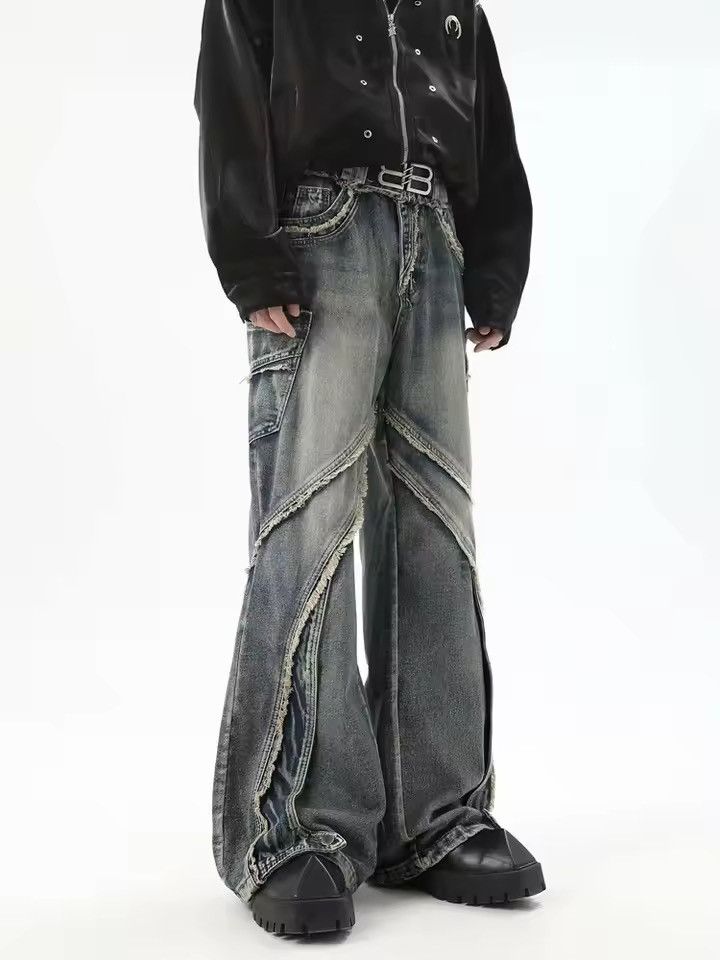 Other Distressed Raw-Edge Deconstructed Cargo Denim Size US 33 - 5 Thumbnail