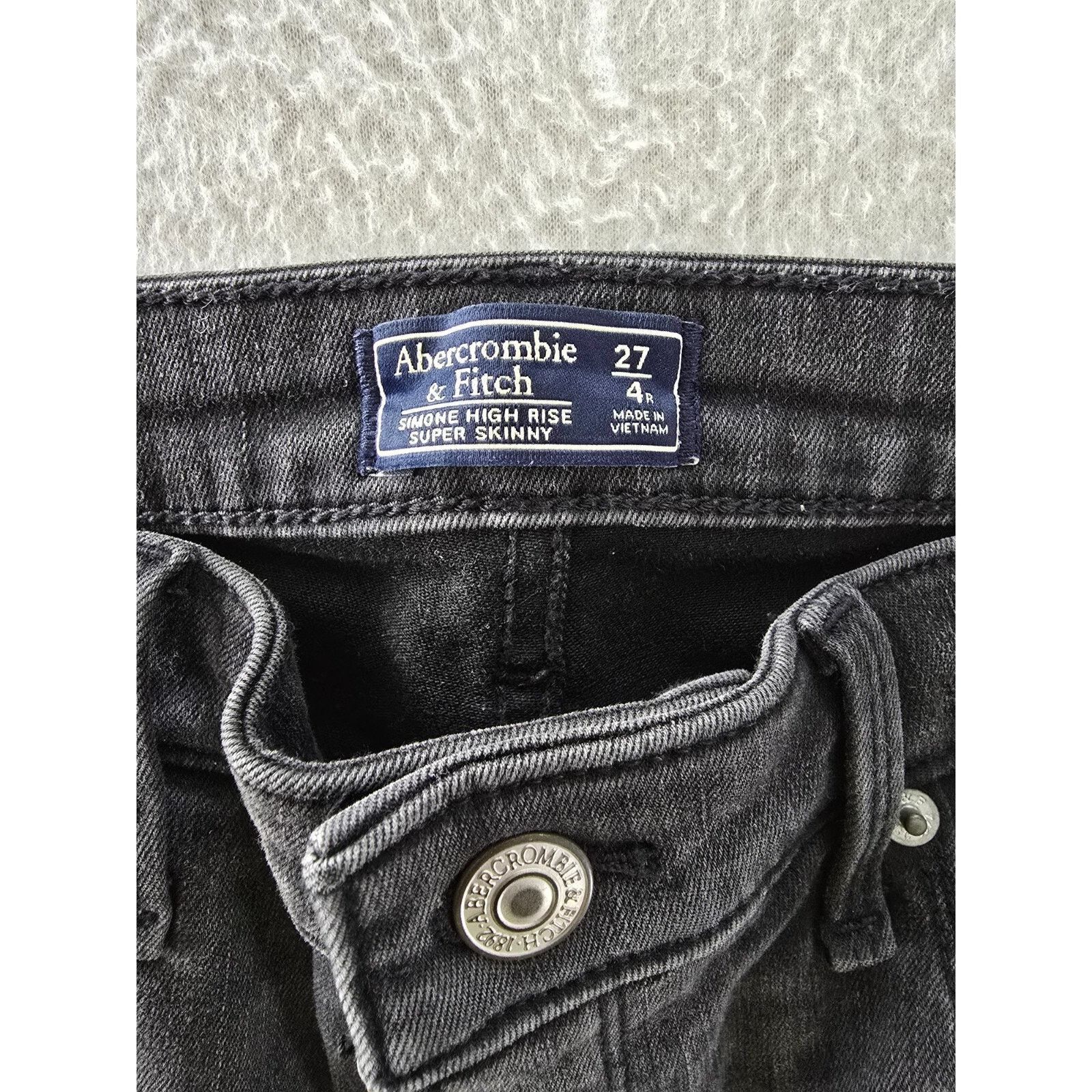 Abercrombie & Fitch Abercrombie & Fitch Skinny Jeans Womens Size 27 Black High Size 27" / US 4 / IT 40 - 9 Thumbnail