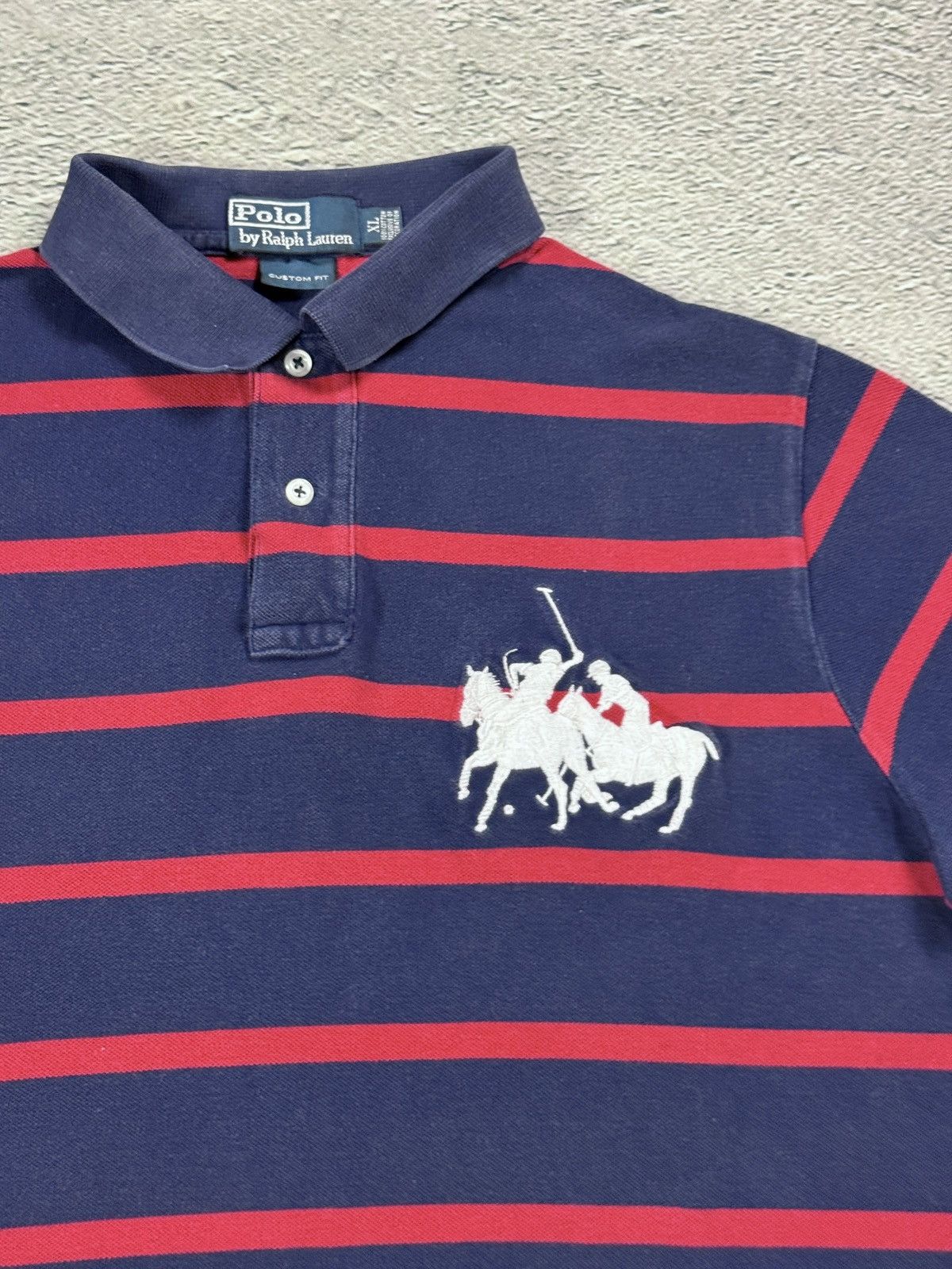 Ralph Lauren Chief Keef Polo Ralph Lauren big pony striped navy red Size US XL / EU 56 / 4 - 3 Thumbnail