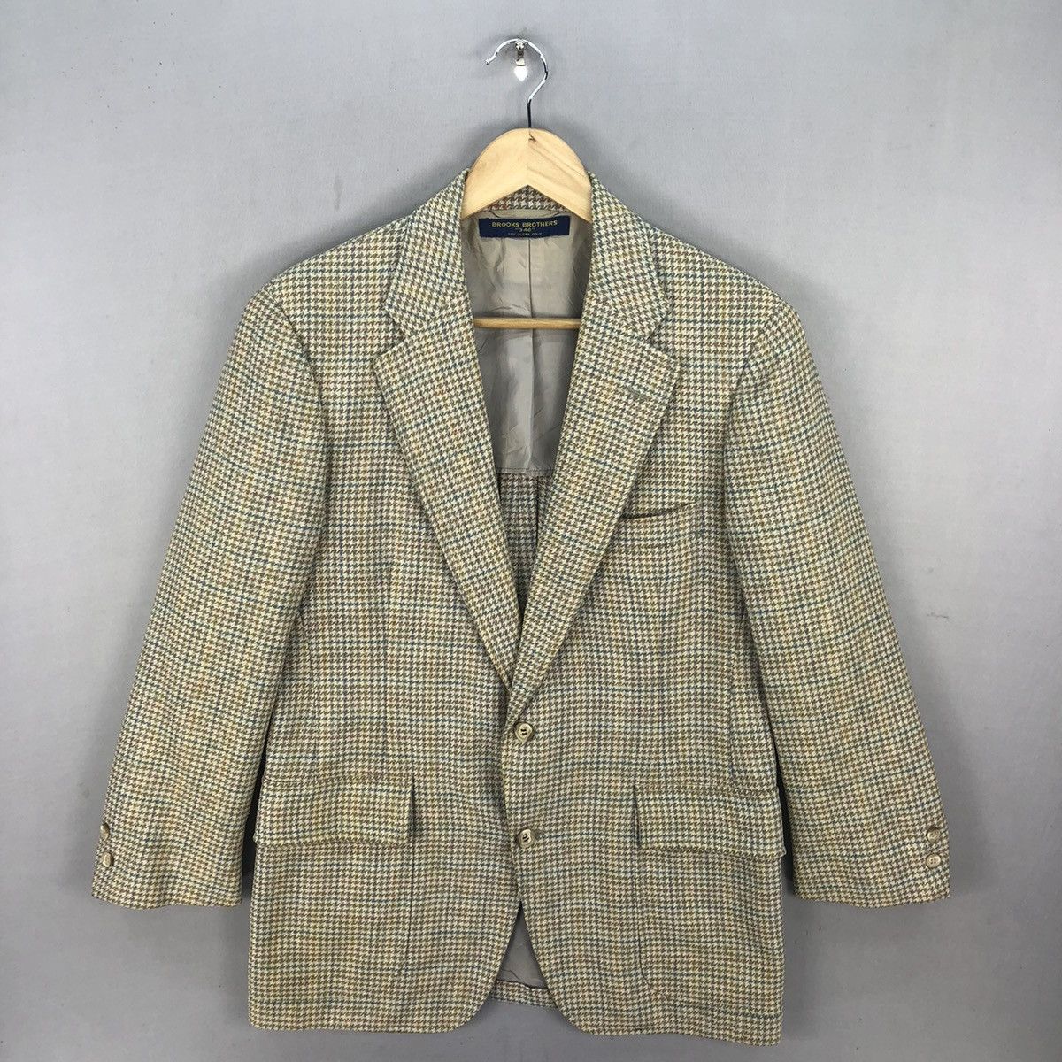 Brooks Brothers Vintage 80’s Brooks Brothers Multicolour Houndstooth Blazer Size US S / EU 44-46 / 1 - 1 Thumbnail