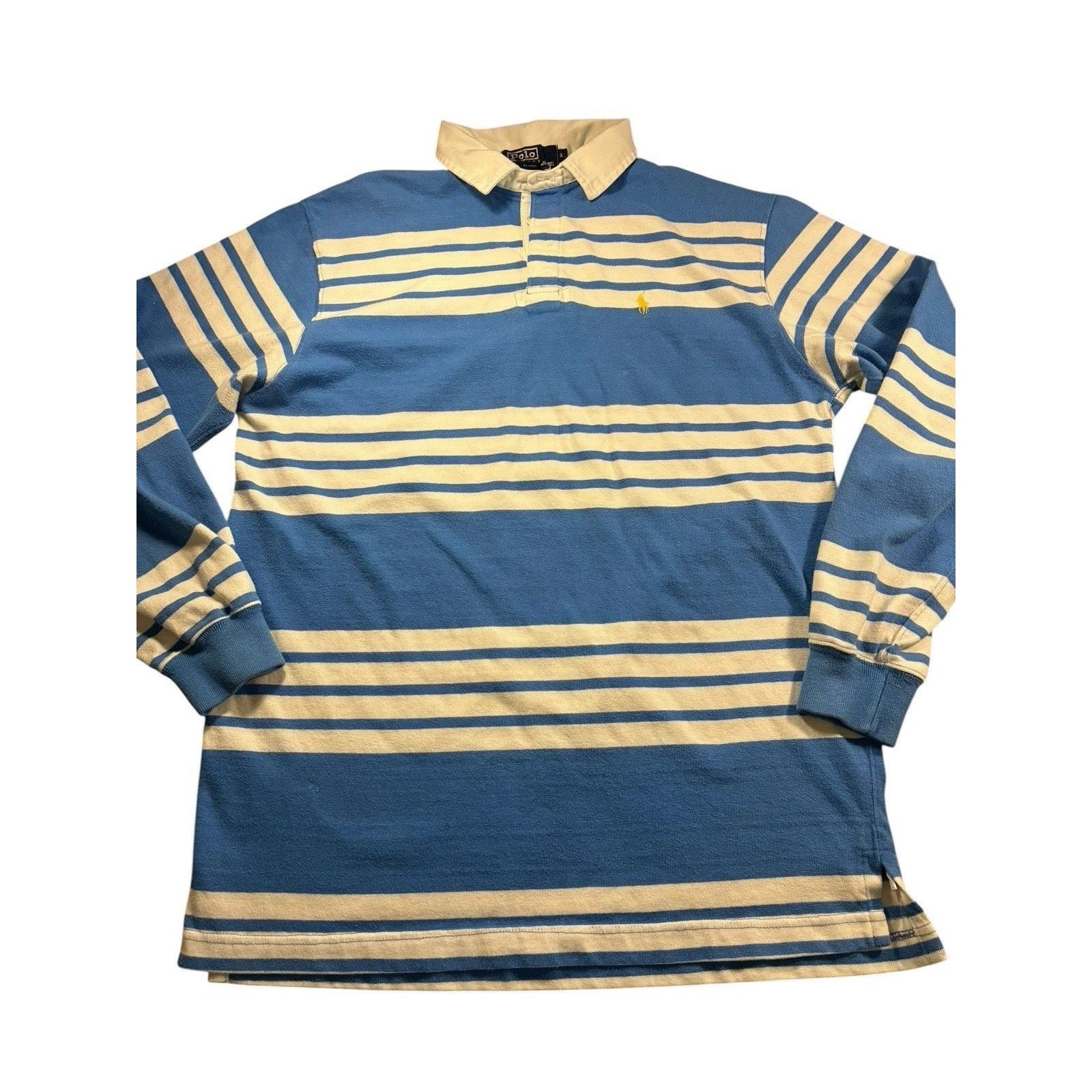Polo Ralph Lauren VTG 90s Polo Ralph Lauren Rugby Shirt XL Striped pony lUSA Size US XL / EU 56 / 4 - 9 Thumbnail