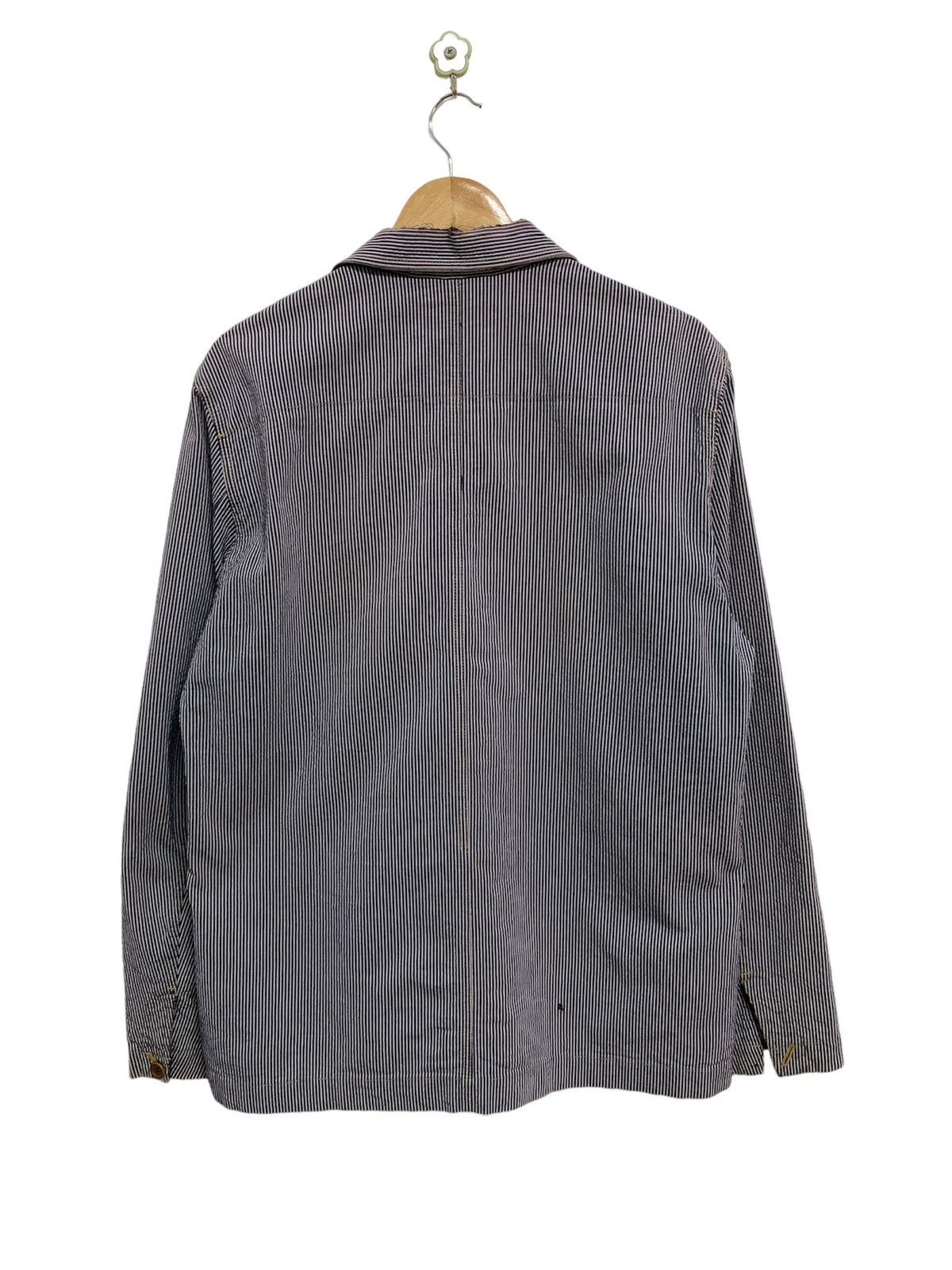 Issey Miyake Rare🔥 Issey Miyake Striped Cotton Jacket Size US L / EU 52-54 / 3 - 6 Thumbnail