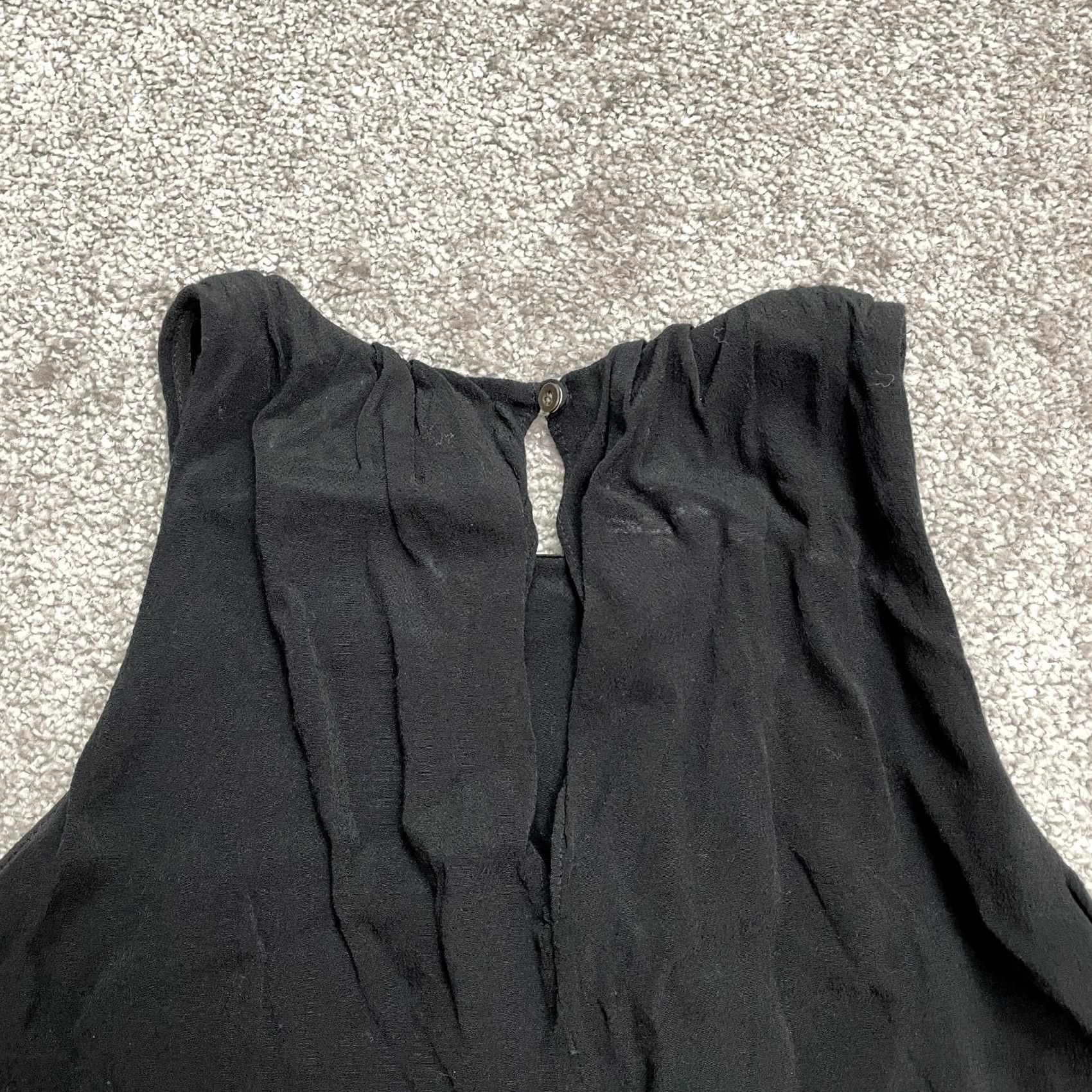 J.Crew J.CREW Halter Tank Top Blouse Womens 00 Solid Black Sleeveless Layered Casual Shirt Dress? Size XXS / US 00 / IT 34 - 5 Thumbnail