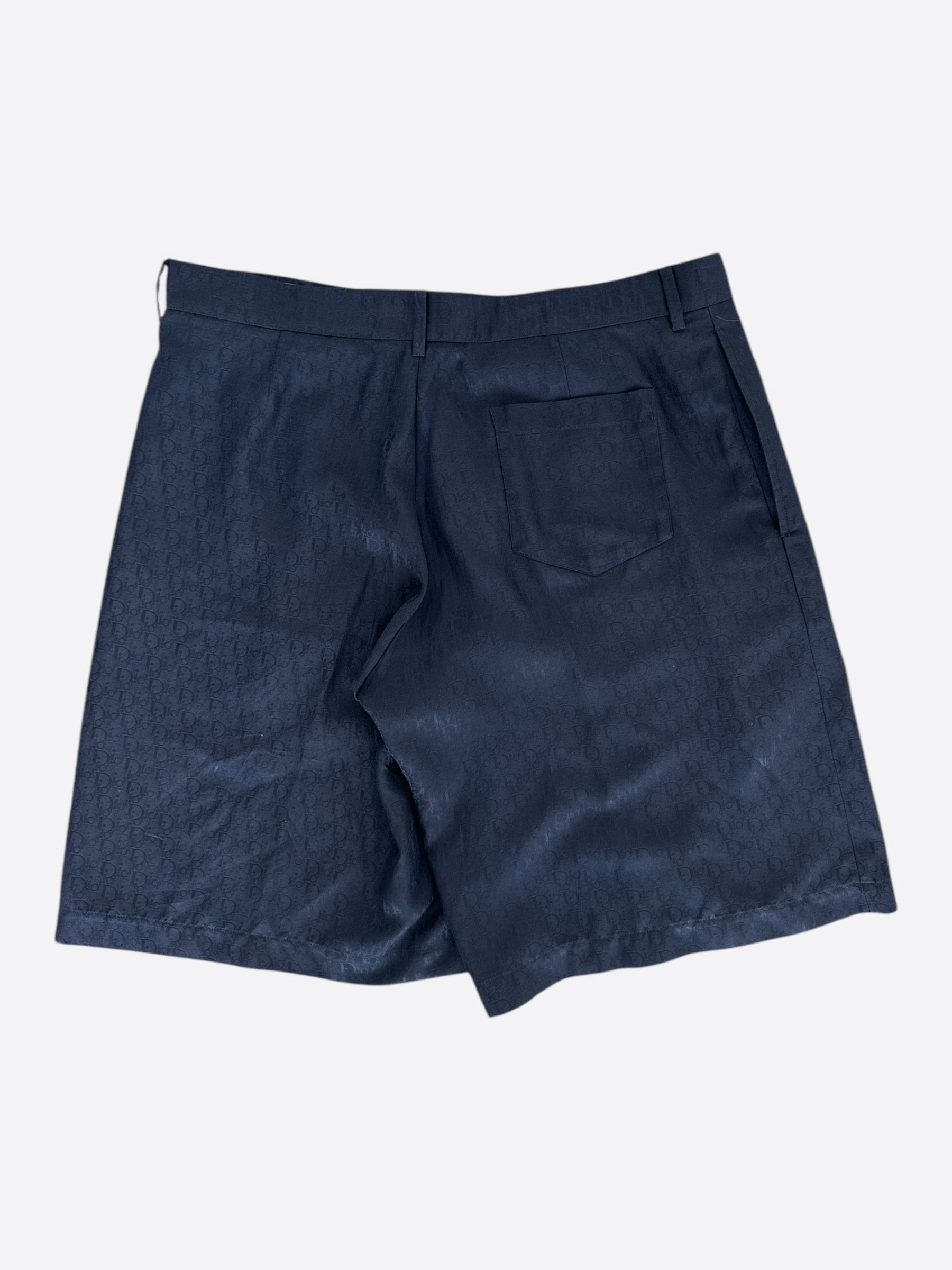 Dior Dior Blue Oblique Silk Shorts Size US 36 / EU 52 - 2 Thumbnail