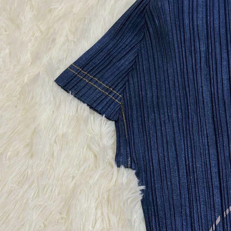 Issey Miyake Issey Miyake size:3 Blue pleated note short-sleeved shirt Size XS / US 0-2 / IT 36-38 - 8 Thumbnail