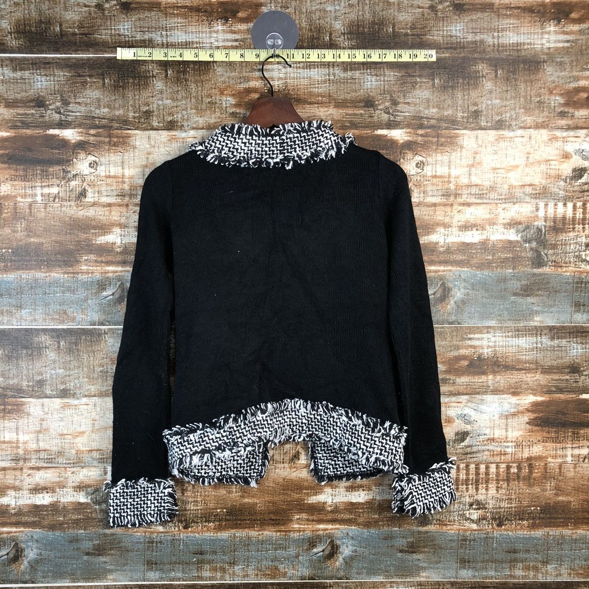 DL Coup De Poing Black Cardigan Knitwear #C578