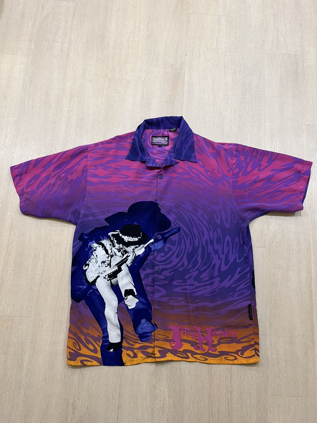Vintage Vintage Jimi Hendrix All Over Print Shirt Size US XL / EU 56 / 4 - 1 Thumbnail