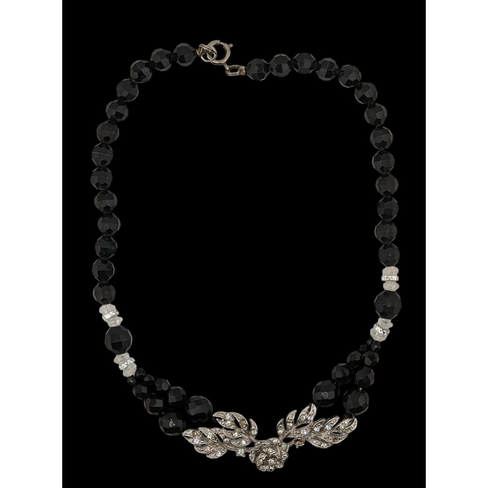 Other Glam Goth Floral Beaded Necklace Size ONE SIZE - 4 Thumbnail