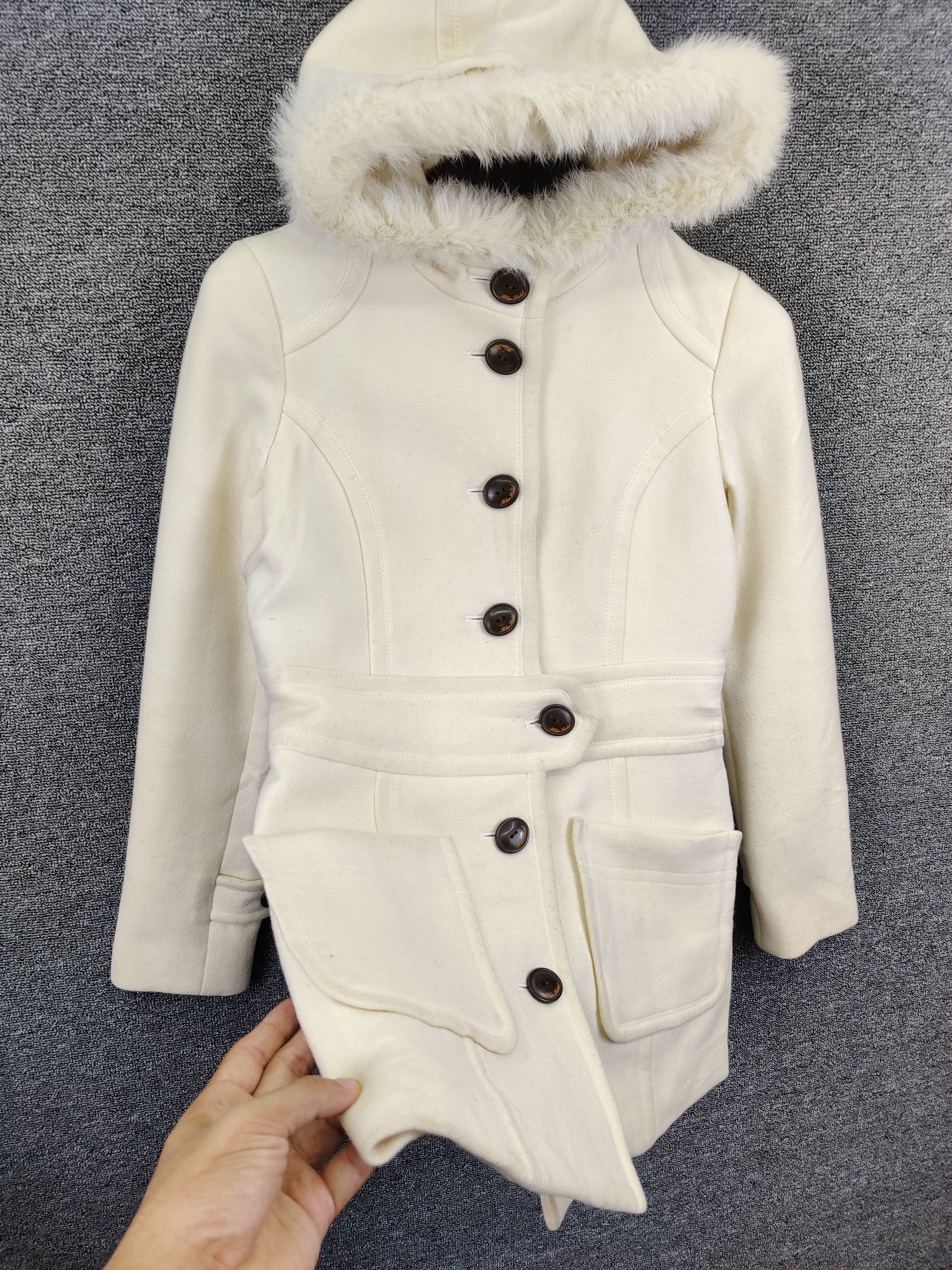 Burberry Burberry London Blue Label Wool Rabbit Fur Coat Size S / US 4 / IT 40 - 7 Thumbnail