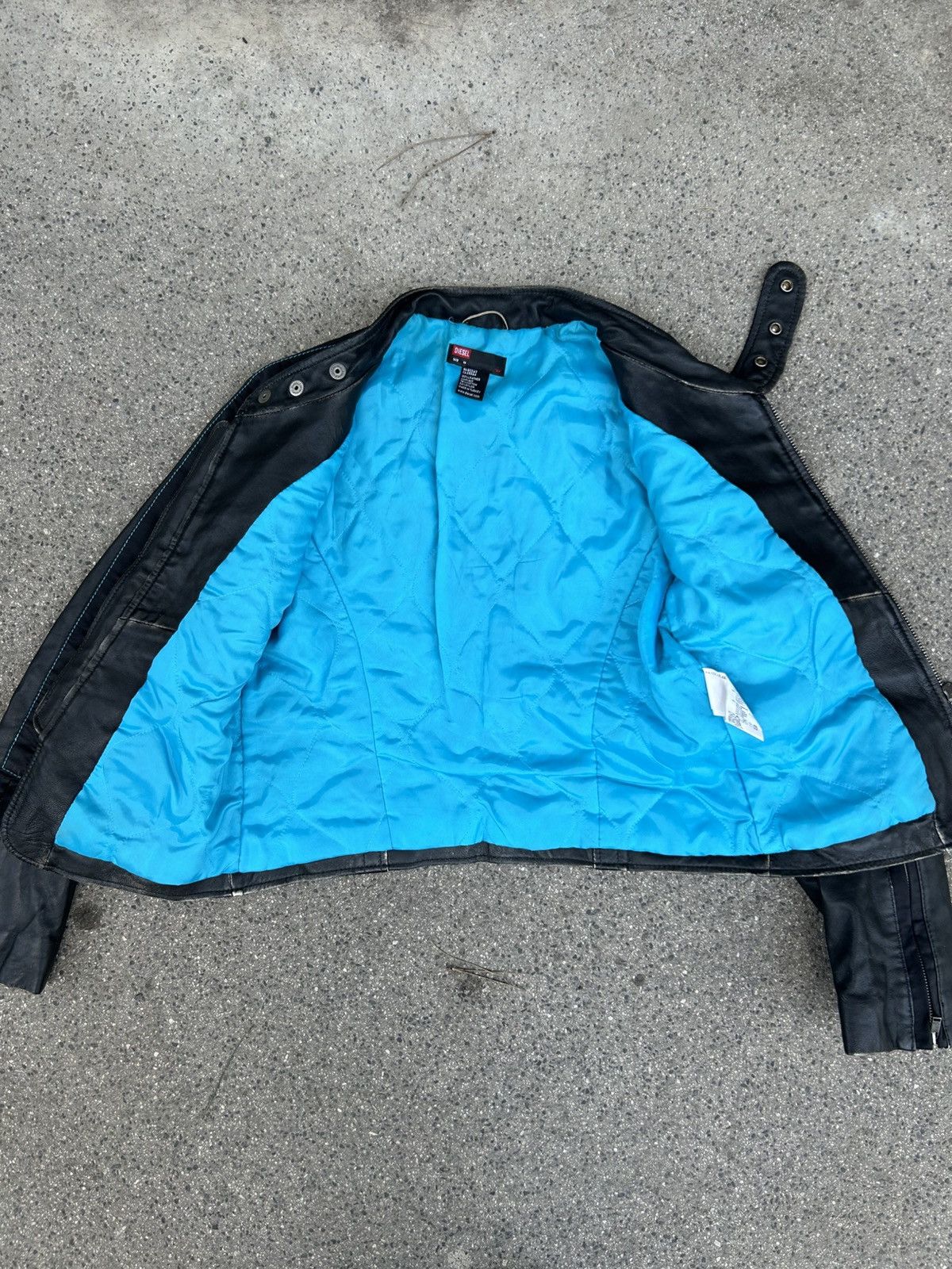 Diesel Vintage Diesel Y2K Leather Jacket Fitted Denim Moto Jacket Size M / US 6-8 / IT 42-44 - 13 Thumbnail