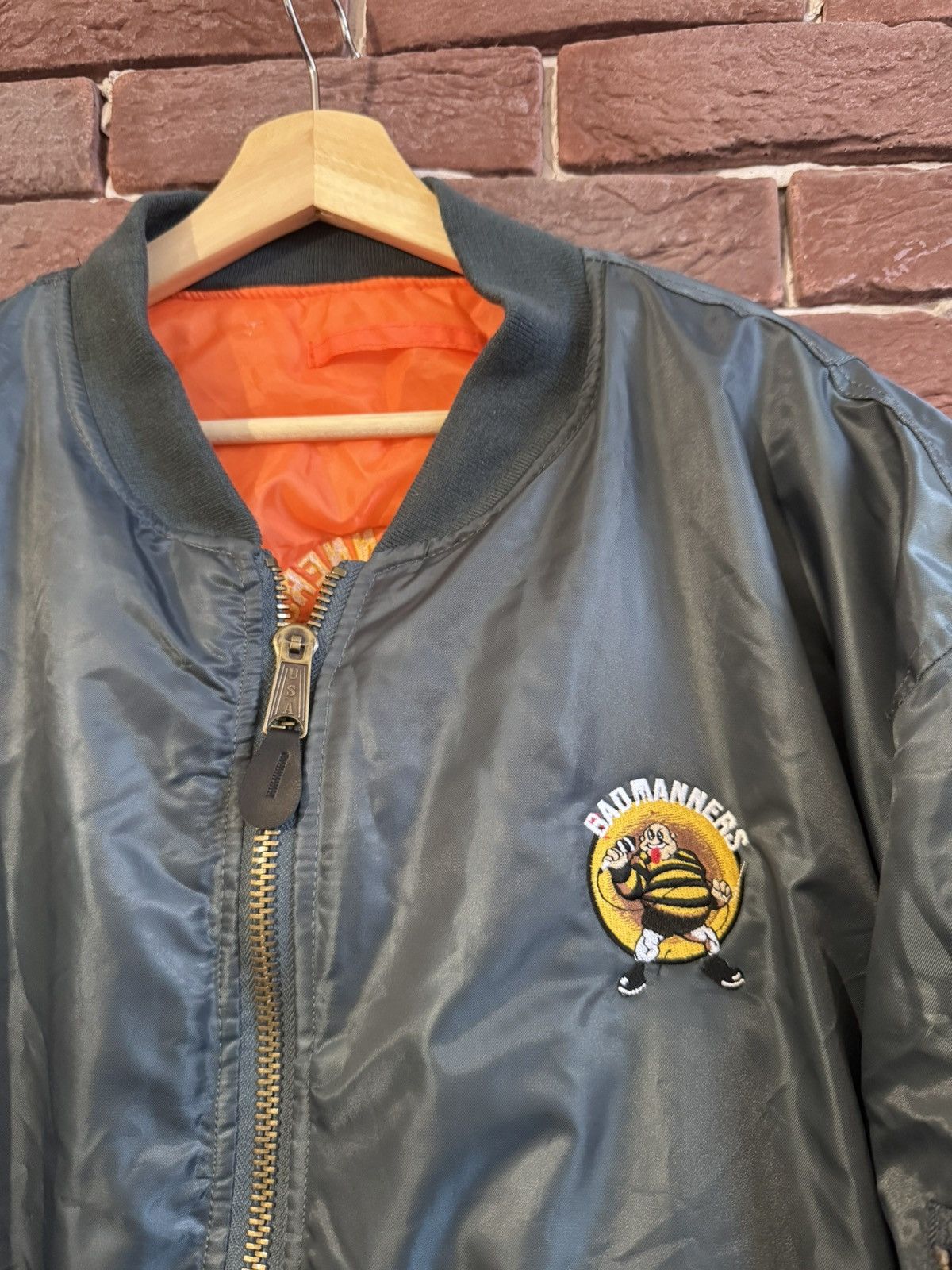 Vintage Bad Manners BAND Ma1 Flyer Black Vintage Bomber Jacket 4XL Size US XXL / EU 58 / 5 - 3 Thumbnail