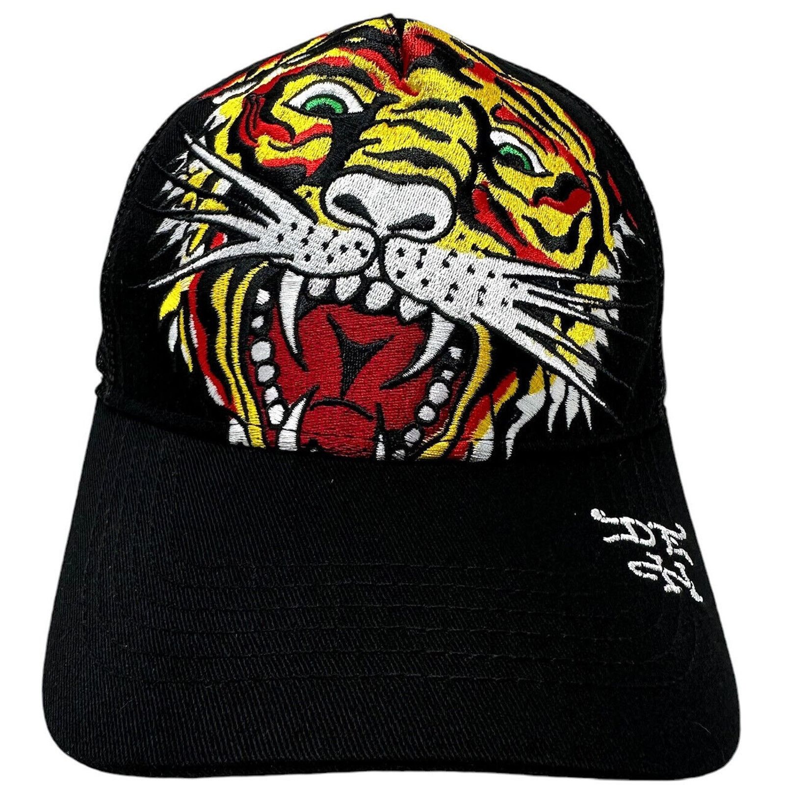 Ed Hardy Ed Hardy Trucker Hat Embroidered Tattoo Tiger Head Cap Size ONE SIZE - 1 Thumbnail