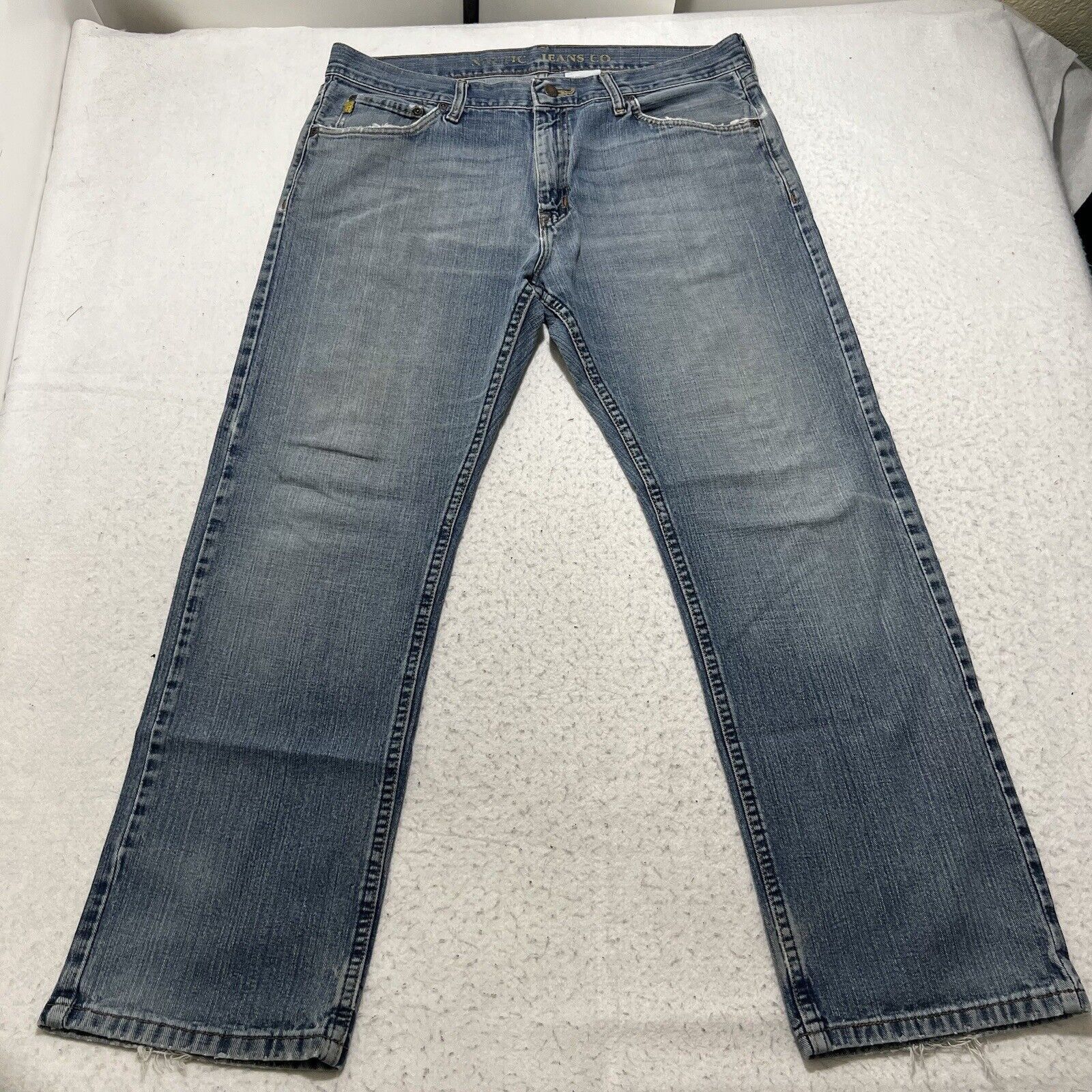 Nautica Nautica 34x30 Straight Leg Jeans Light Blue Denim Cotton Size US 34 / EU 50 - 1 Thumbnail